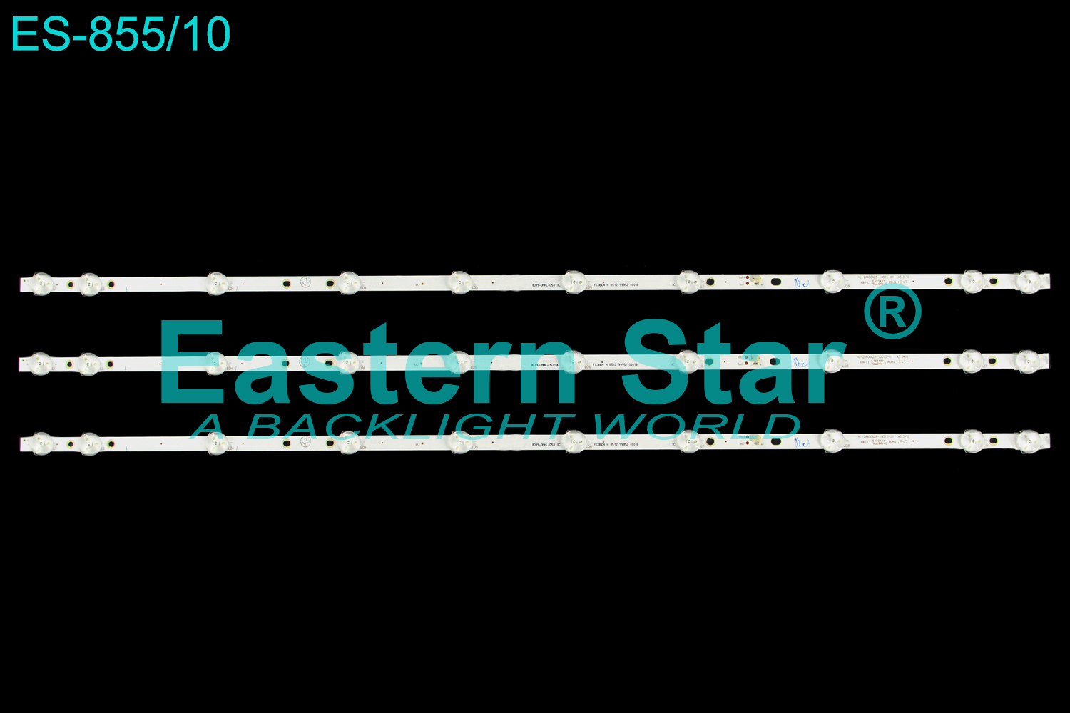 ES-855 LED TV Backlight use for 40'' Polarline TV 40PL52TC-SM HL-2A400A28-1001S-01 A3 3*10 LED STRIPS(3)