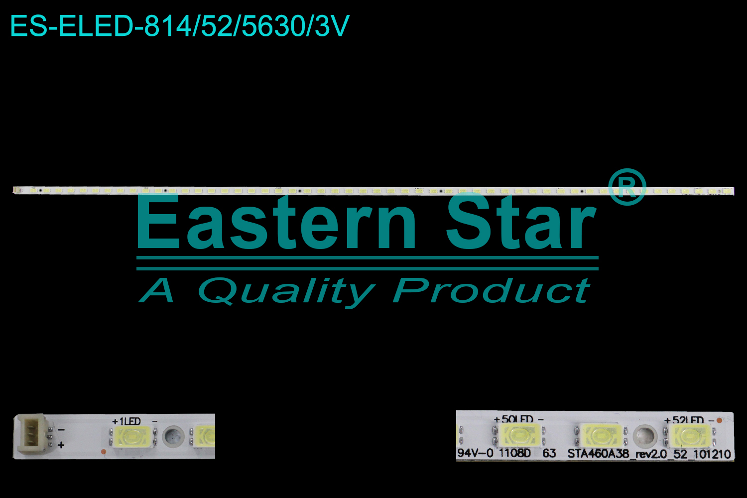 ES-ELED-814 ELED/EDGE TV backlight use for 46'' Sony KDL-46EX720 EXAMI 1108D 63 STA460A38_rev2.0_52_101210 KDL-46EX720 T460HW08 LED 74.46T09.001-1-CC1 LED STRIPS(1)