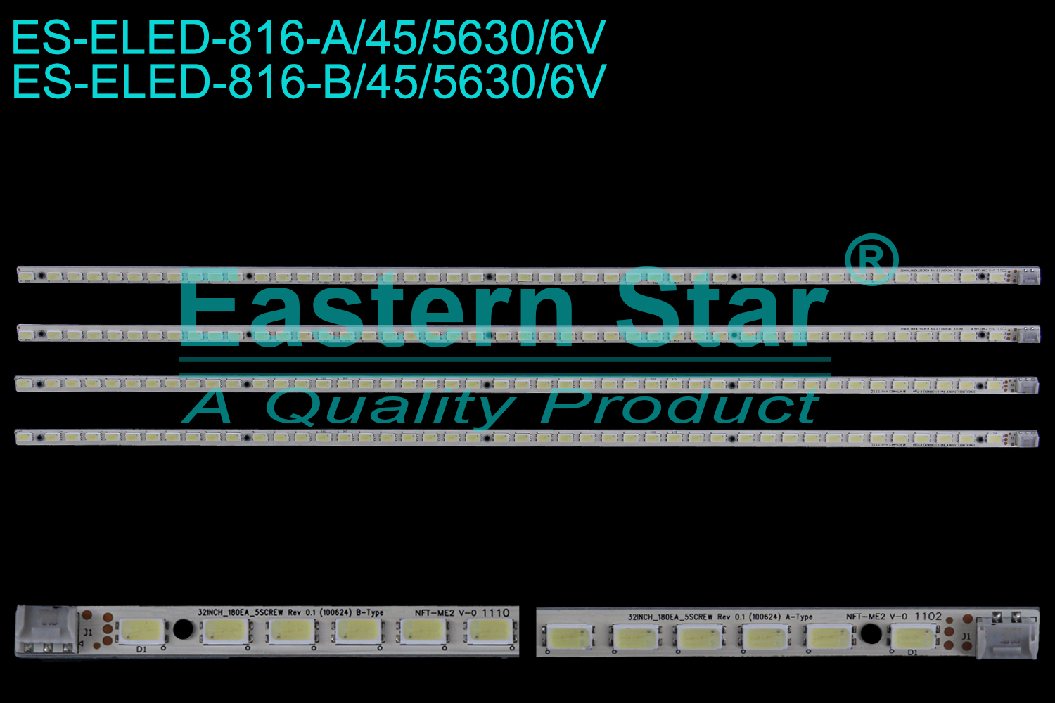 ES-ELED-816 ELED/EDGE TV backlight use for 32'' Lg 32PFL7665H 32INCH_180EA_5SCREW Rev 0.1 (100624) A-Type 32INCH_180EA_5SCREW Rev 0.1 (100624) B-Type LED STRIPS(4)