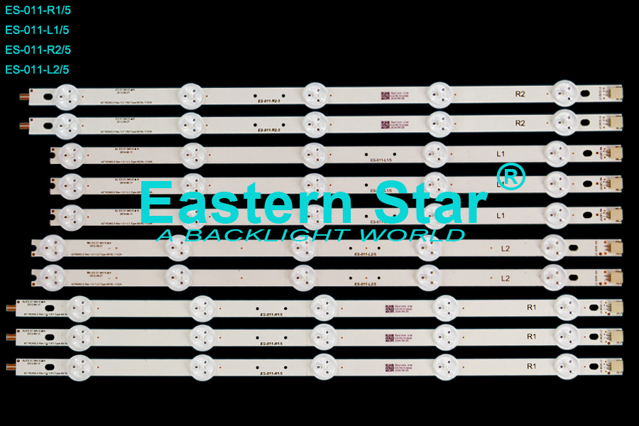 ES-011 TV BACKLIGHT use for Lg 42'' ROW2.0 REV 1.0 R1/L1/R2/L2-TYPE 6916L-1120A/1121A/1122A/1123A LED Backlight Strips(10)