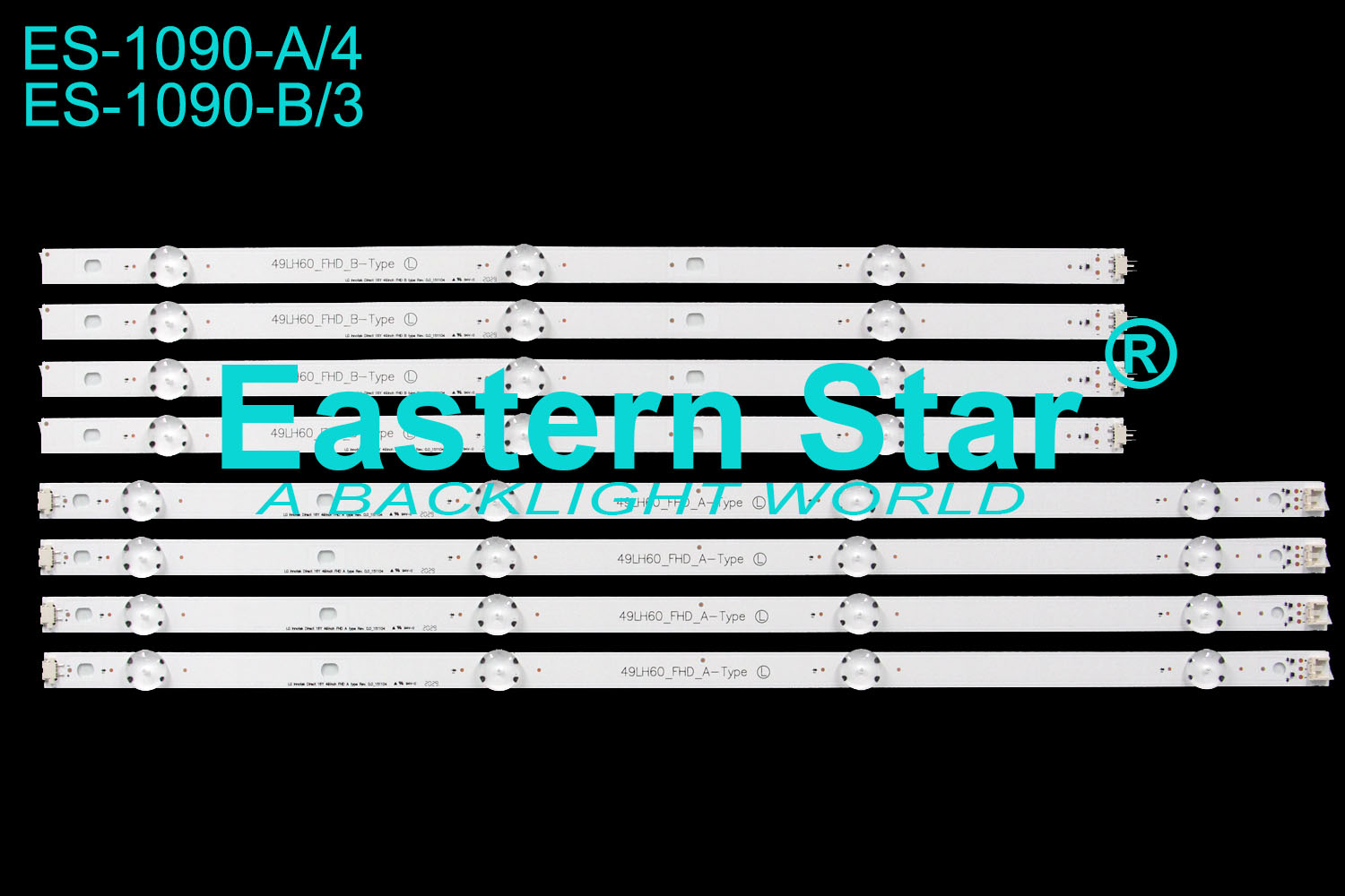 ES-1090 LED TV Backlight use for Lg 49'' 49LH60_FHD_A/B-Type  Direct 16Y 49inch FHD A/B type Rev. 0.0 LED STRIPS(8)