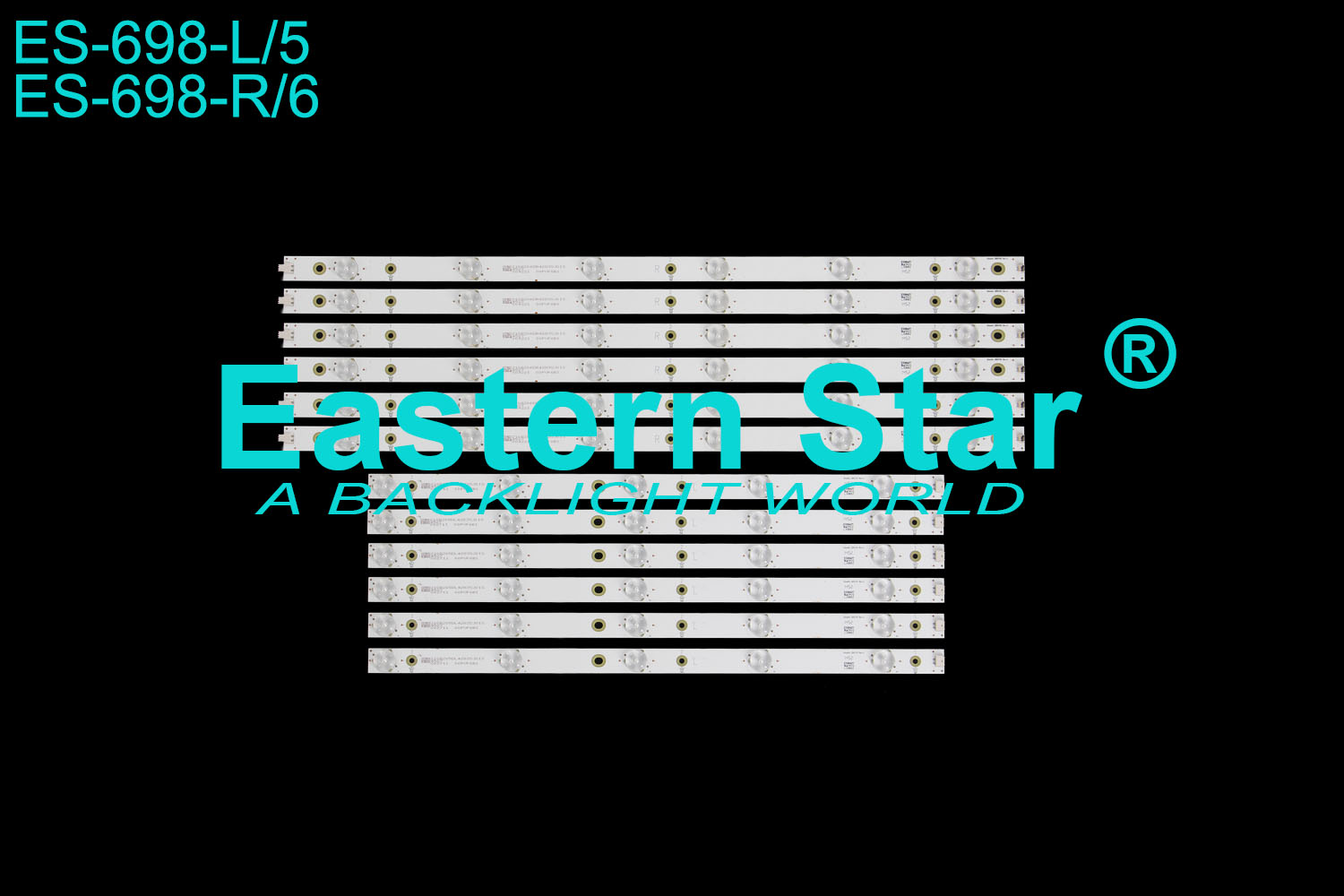 ES-698 LED TV Backlight use for Philips/ Aoc 48" TV 48PFG5000/AOC LE48D1452 ShineOn 2D01701/2D01702 LED STRIPS(6)