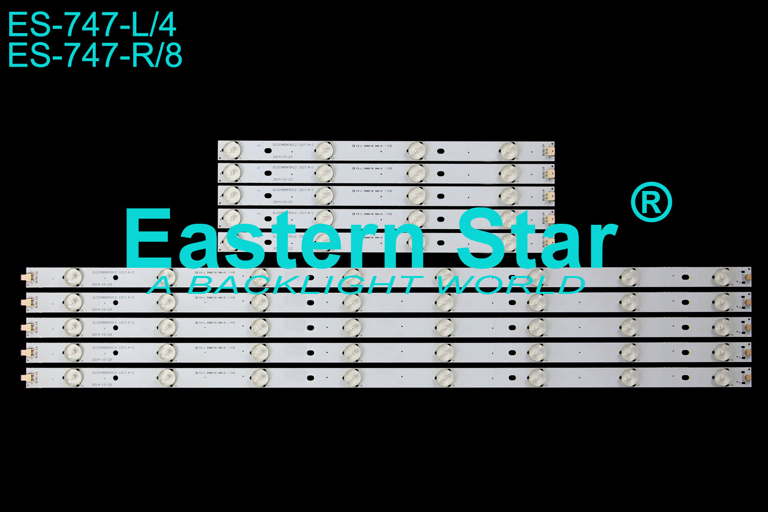 ES-747 LED TV Backlight use for Konka 48'' TV DLED48GK5X12 1017_A-1R LED STRIPS(5)