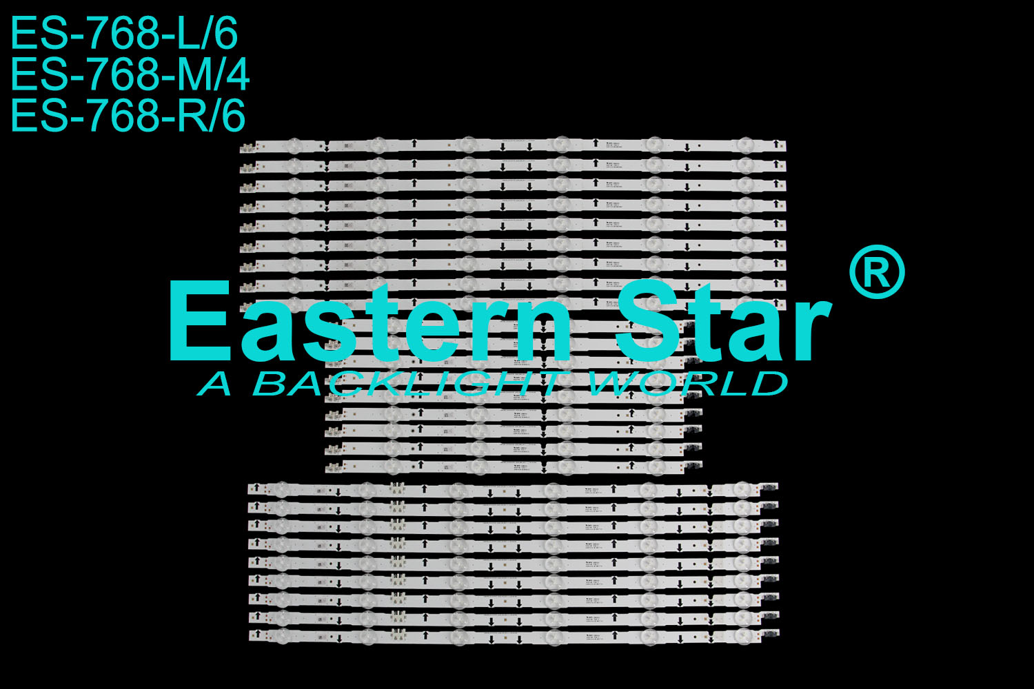 ES-768 LED TV Backlight use for Samsung 75'' UE75H6470, UE75H6400 2014SVS75F_3228_L06 M04 R06  LED STRIPS(27)