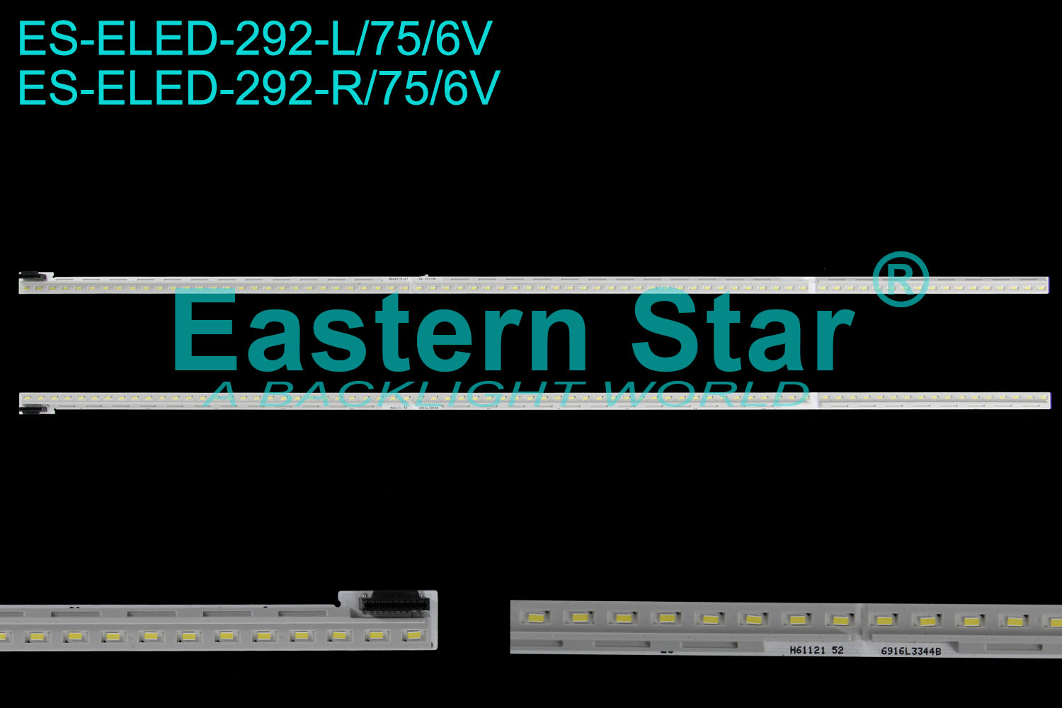 ES-ELED-292 ELED/EDGE TV backlight use for LG 86'' TV backlight 86" V19 IWB 3344 REV0.4 2 L/R-Type LED STRIPS(/)