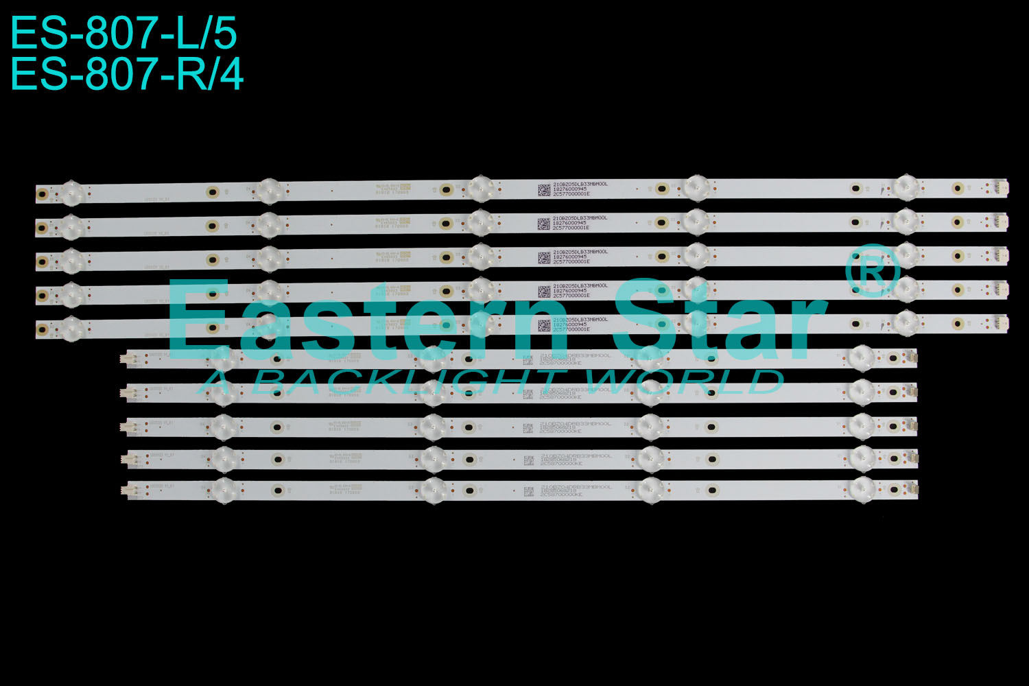 ES-807 LED TV Backlight use for 55'' INSIGNIA TV NS-55DF710NA19 LB55135 V0_01 V1_01 LED STRIPS(10)
