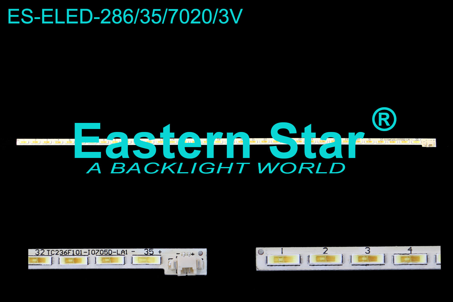 ES-ELED-286 ELED/EDGE TV backlight use for Proscan 23.6'' TC236F101 TCL236101-I0705D-LA1 LED STRIPS(2)