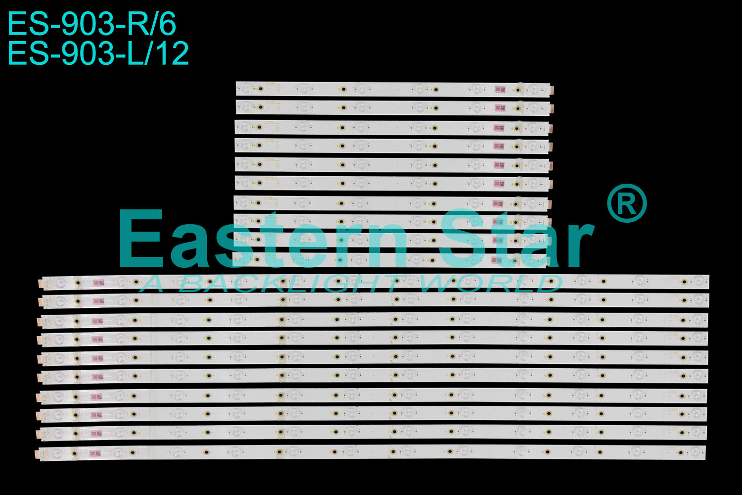 ES-903 LED TV Backlight use for 50'' Vizio M658-G1 V655-H19 LB6507Q V0 01| LB6507Q V1 01 LED STRIPS(20)
