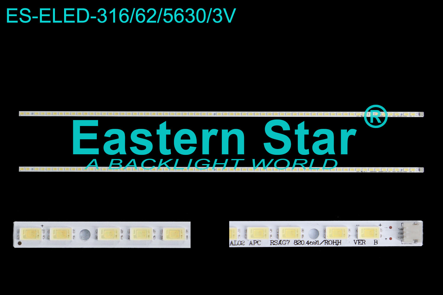 ES-ELED-316 ELED/EDGE TV backlight use for 42'' Hisense HLE4213RT 475HX42 LED42K300 LED42K01P 42K100N 42T36JP 42K21 42K200 He420ff-e07 Rsag7.820.4691 LED STRIPS(2)