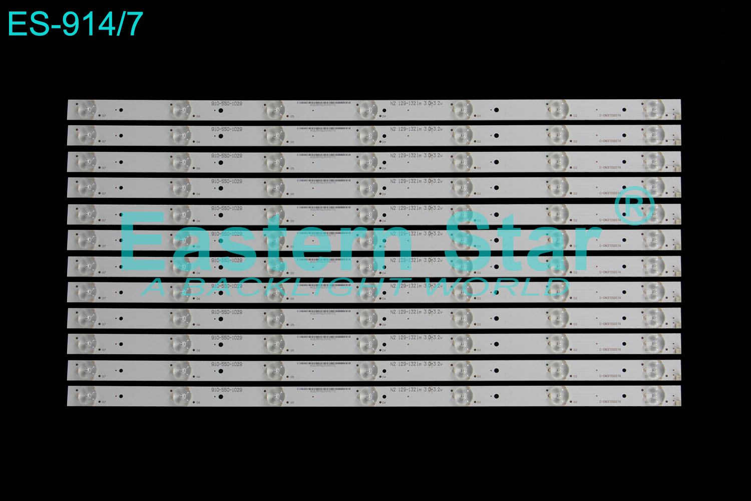 ES-914 LED TV Backlight use for 55" ELEMENT ELEFT556,TC-55CX400U, TC-55CX420U 910-550-1029 910-550-1024 C-CNCF55D574 LED STRIP(12)