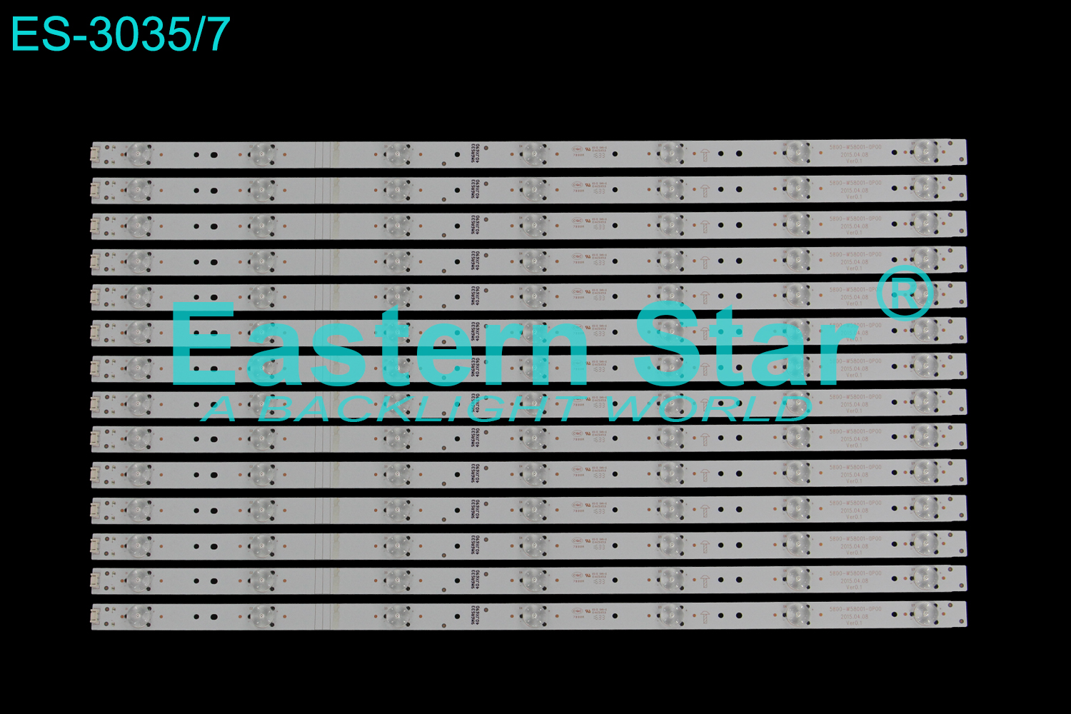 ES-3035 LED TV Backlight use for 58"  Skyworth 58E6100,A58E6000303006146CT 5800-W58001-0P00, 5800-W58000-0P00, 5800-W58002-0P30, 5800-W58002-0P00  LED STRIP(4)