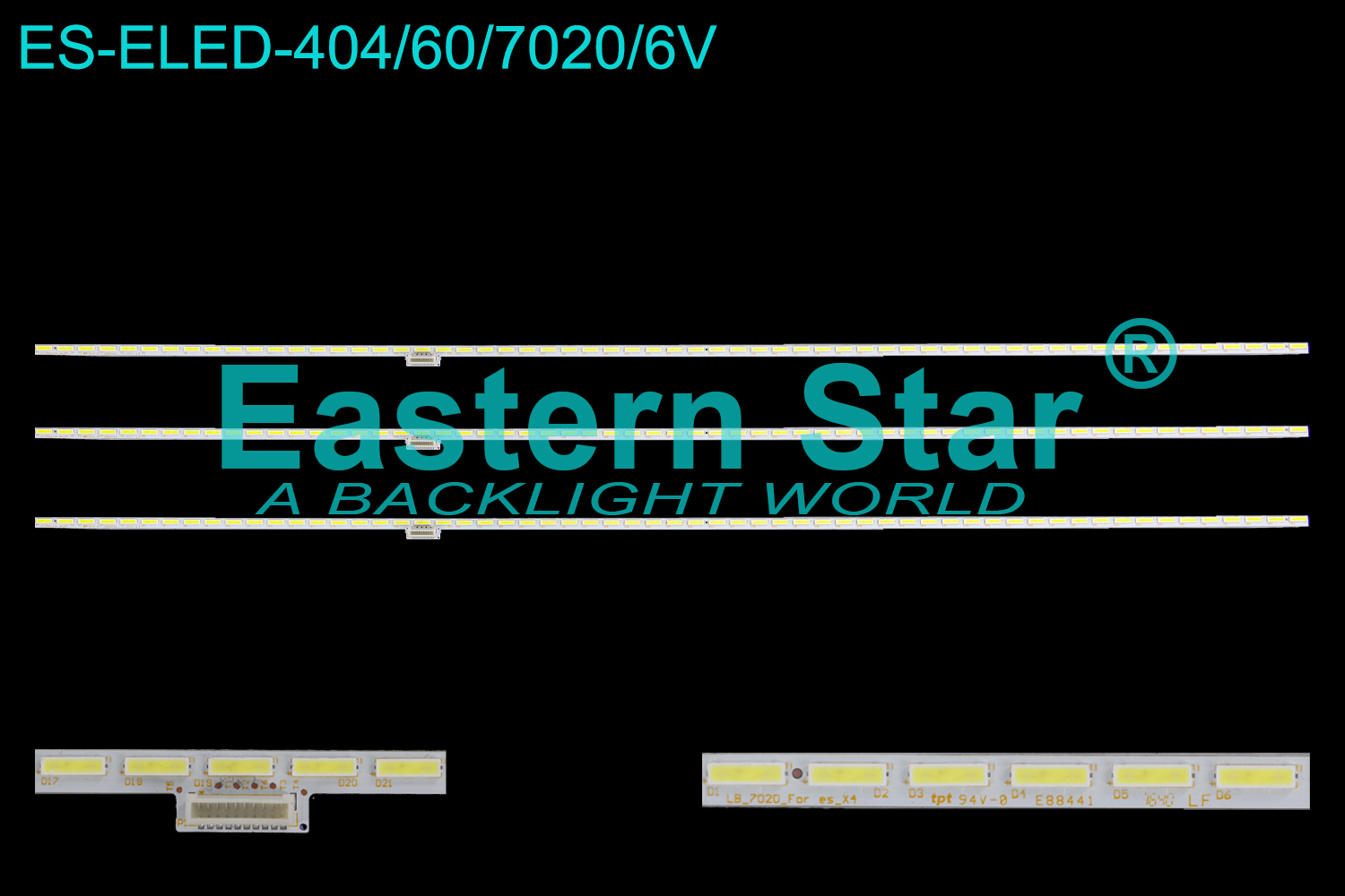 ES-ELED-404 ELED/EDGE TV backlight use for 75'' Sony  XBR-75X850D XBR-75X850D-LED-BAR,  LB_7020_For es_X4,  73.75S08.D02-3-DX1 LED STRIPS(3)