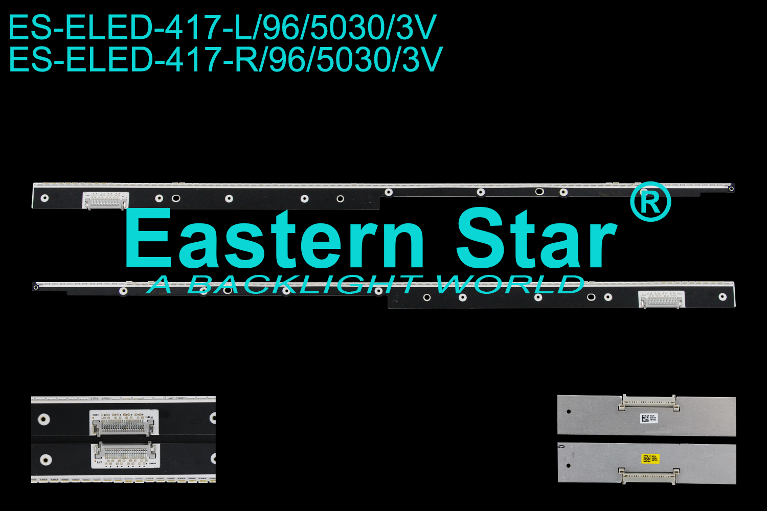 ES-ELED-417 ELED/EDGE TV backlight use for 46'' Samsung UE46D7000-8000 46-5030-LED-MCPCB-R, 46-5030-LED-MCPCB-L /J6L4-460SMA-R3[11，04，26], J6L4-460SMB-R3[11，04，26] LED STRIPS(2)