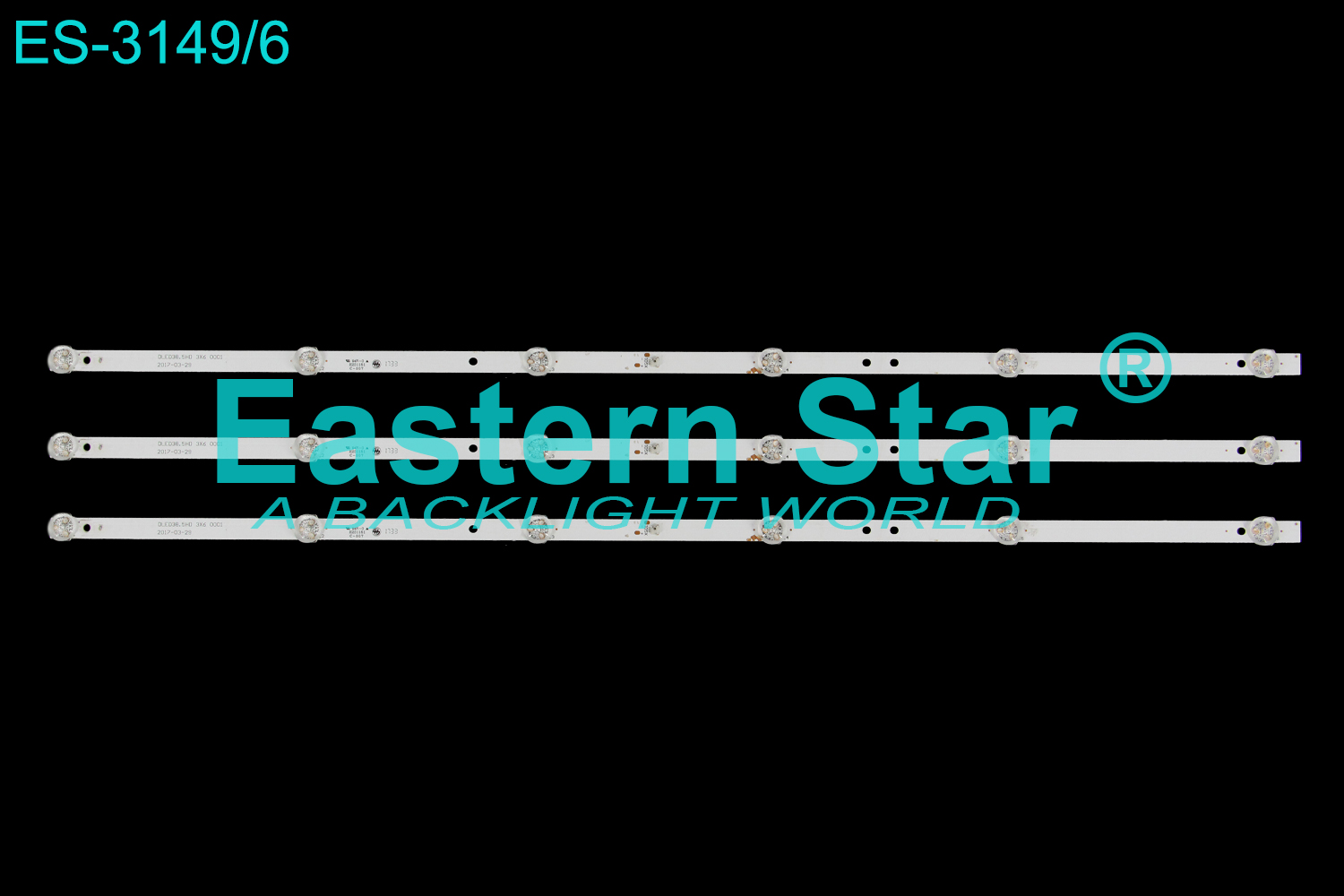 ES-3149 LED TV Backlight use for 39" ERISSON 39LED15T2,POLAR 100LTV7011  DLED38.5HD 3X6 0001 LED STRIP(3)