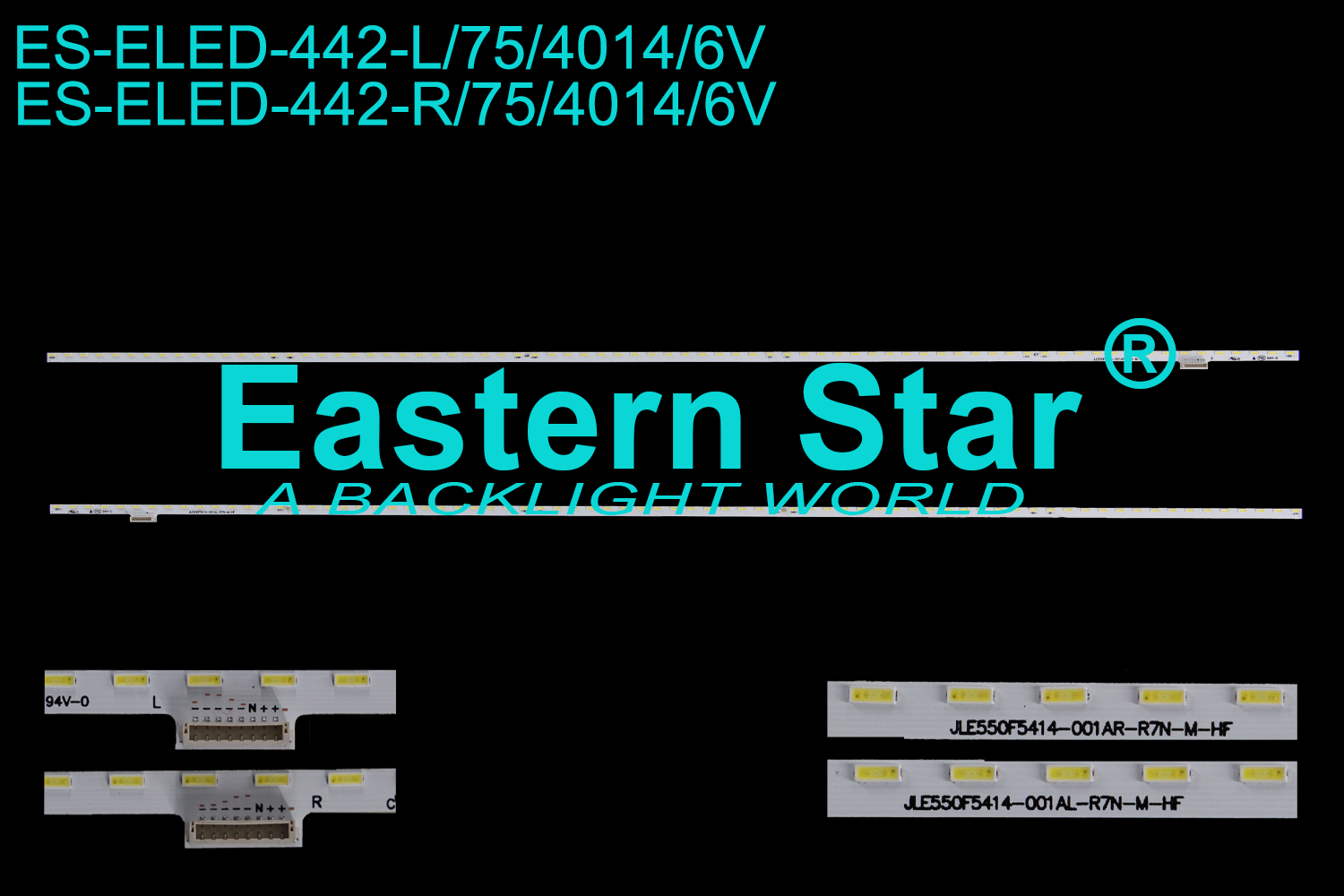 ES-ELED-442 ELED/EDGE TV backlight use for 55'' MILLET L55M5-AB L/R: JLE550F5414-001AL/R-R7N-M-HF LED STRIPS(2)