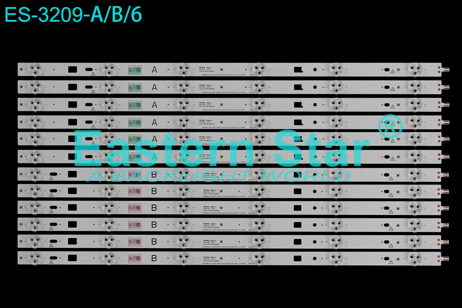 ES-3209=ES-161 LED TV Backlight use for 48"  Sony  KDL-48W600B 2014_DIRECT_48_A_3228_6LEDs_REV1.0_140404 LM41-00091N  / 2014_DIRECT_48_B_3228_6LEDs_REV1.0_140404 LM41-00091P LED STRIP(12)