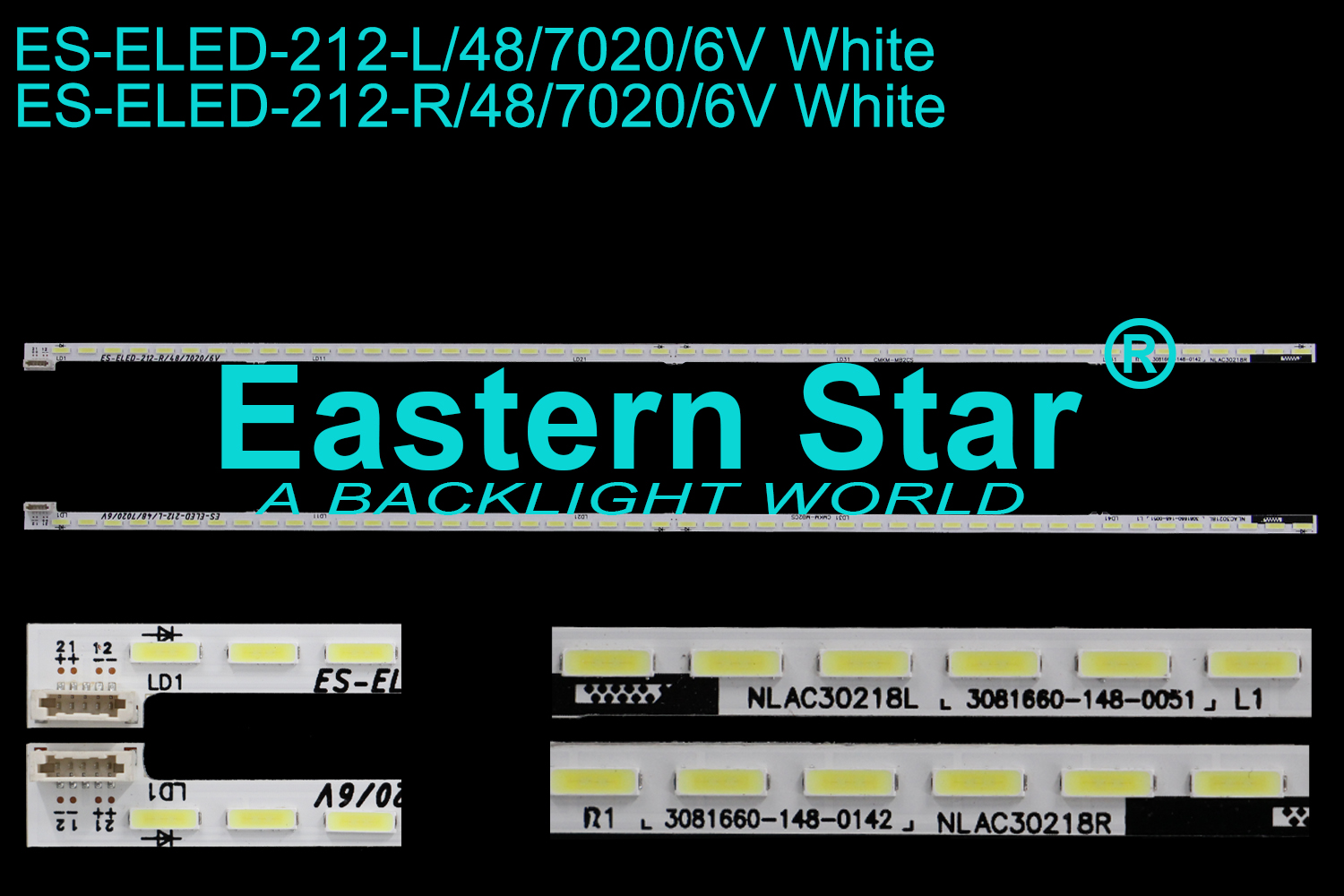 ES-ELED-212 ELED/EDGE TV backlight use for 42'' SONY KDL-42W800A L:NLAC30218L 3081660-148-0051 R:NLAC30218R 3081660-148-0142  LED STRIPS(2）