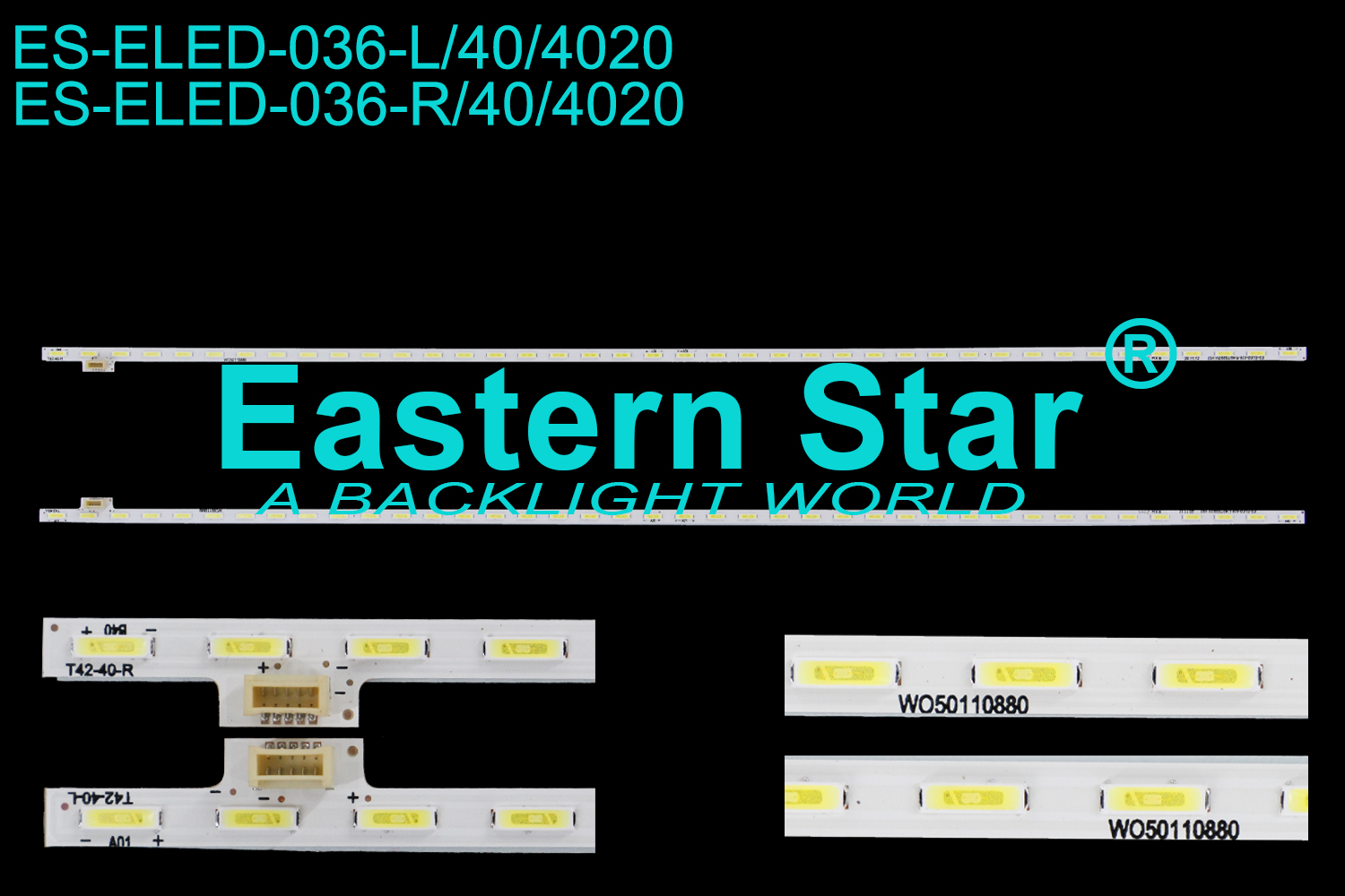 ES-ELED-036 ELED/EDGE TV backlight use for Sony 42'' 40+40LEDs  T42-40-R/L W0501109B0 led backlight strips 42W805B