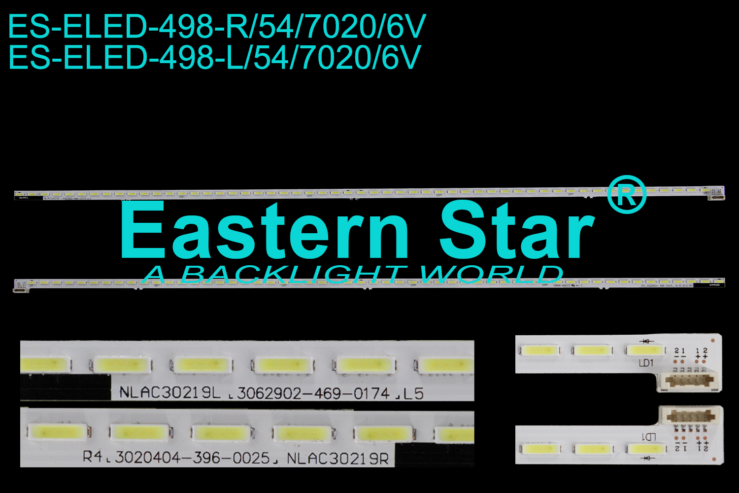 ES-ELED-498 ELED/EDGE TV backlight use for 46'' SONY KDL-46W700A  L: NLAC30219L 3062902-469-0174 L5 . R:NLAC30219R 3020404-396-0025, 74.46T22.002-0-DX1 LED STRIPS(2)