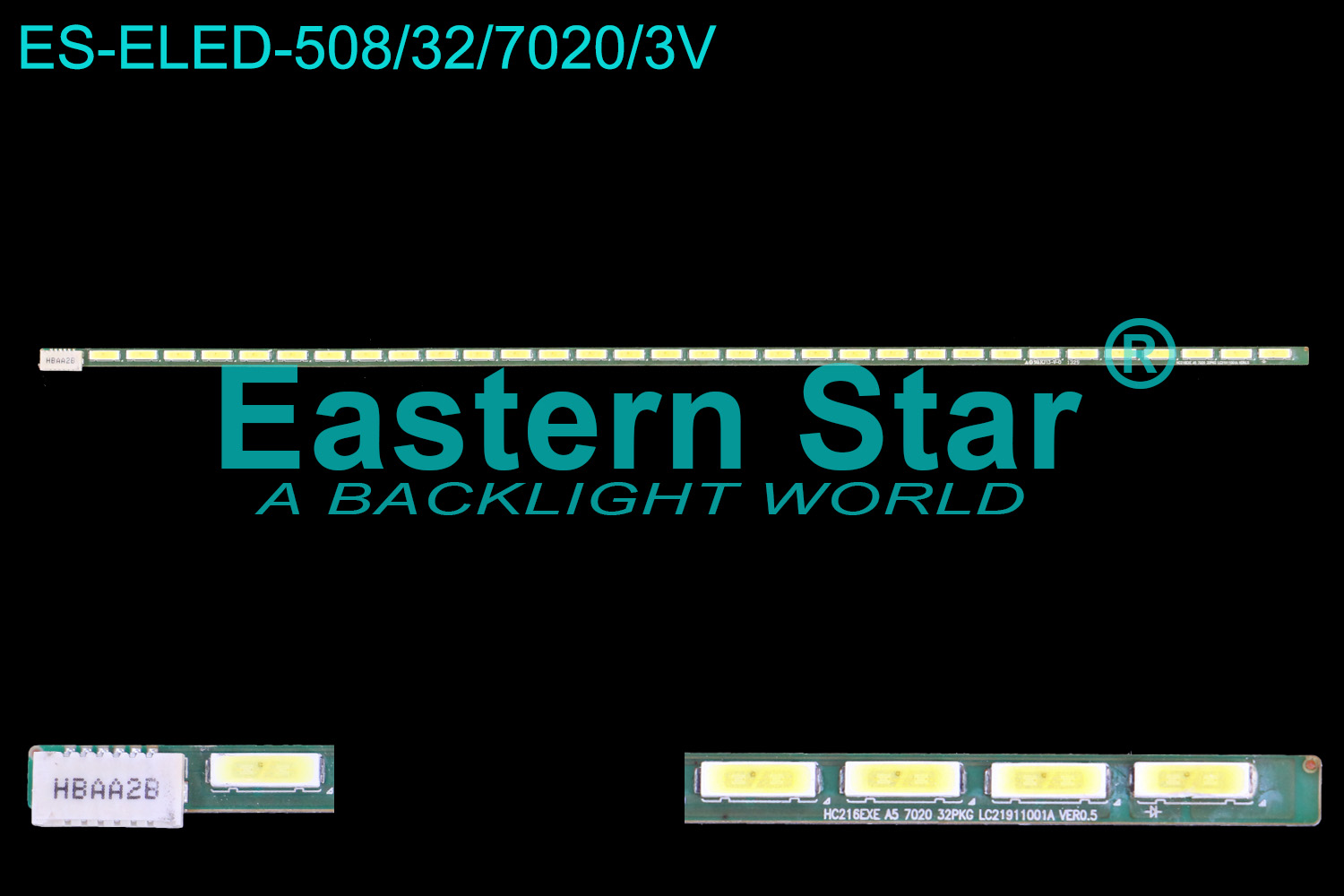 ES-ELED-508 ELED/EDGE TV backlight use for 22'' LG HC216EXE A5 7020 32PKG LC21911001A VER0.5 LED STRIPS(1)