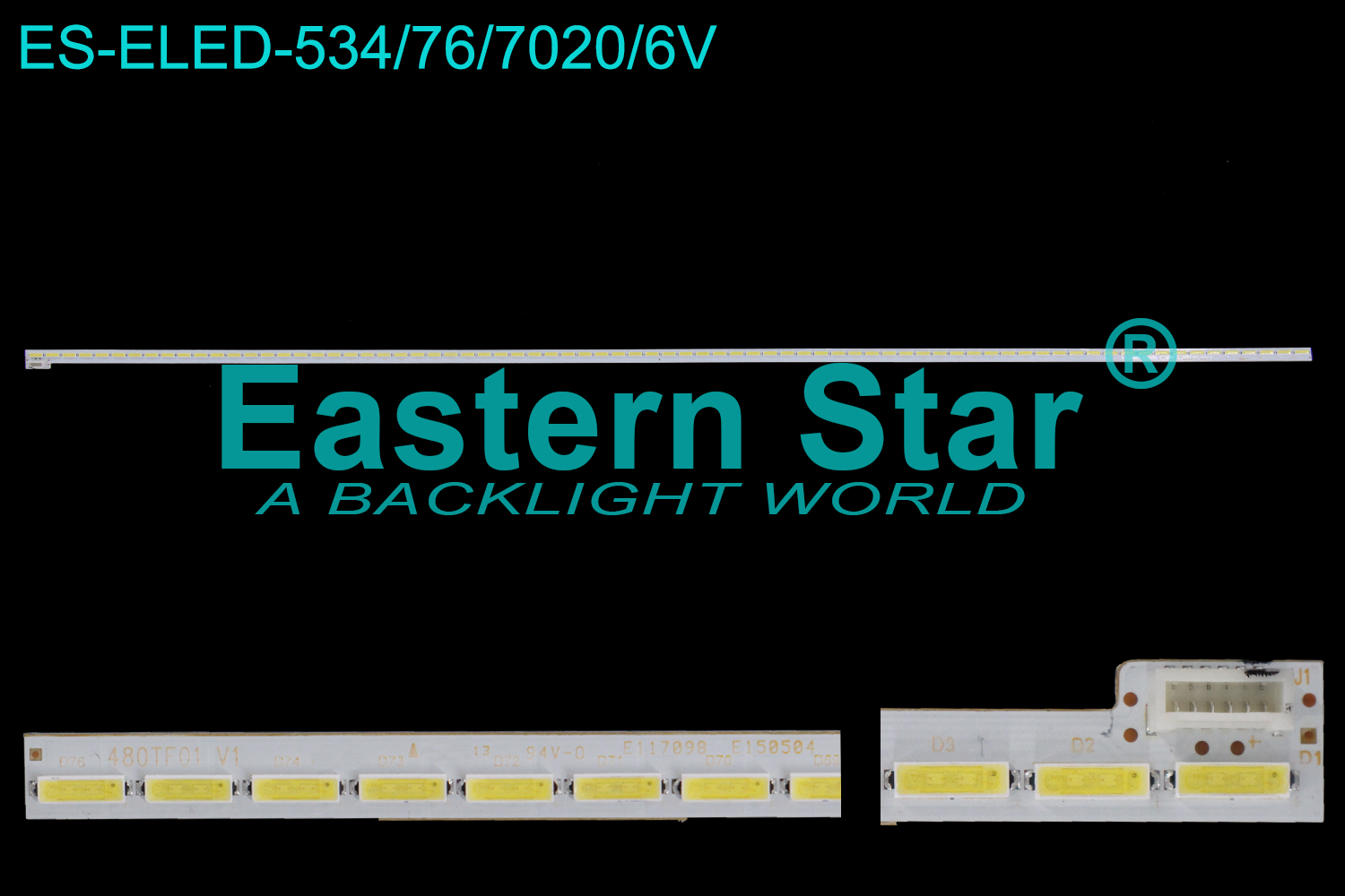 ES-ELED-534 ELED/EDGE TV backlight use for 48'' VESTEL/ARCELIK 480TF01 V1 - E117098 - E150504  BX48003000-3BD12-0-G-437-0232  7620G480EB01  B48 LW8467,BX48003000-4BIJ3-0-G-436-0204  ARCELIK BMS SS 50HZ 3D057K48-A05,057K48-A32 BX-48003000  LED STRIPS(1)