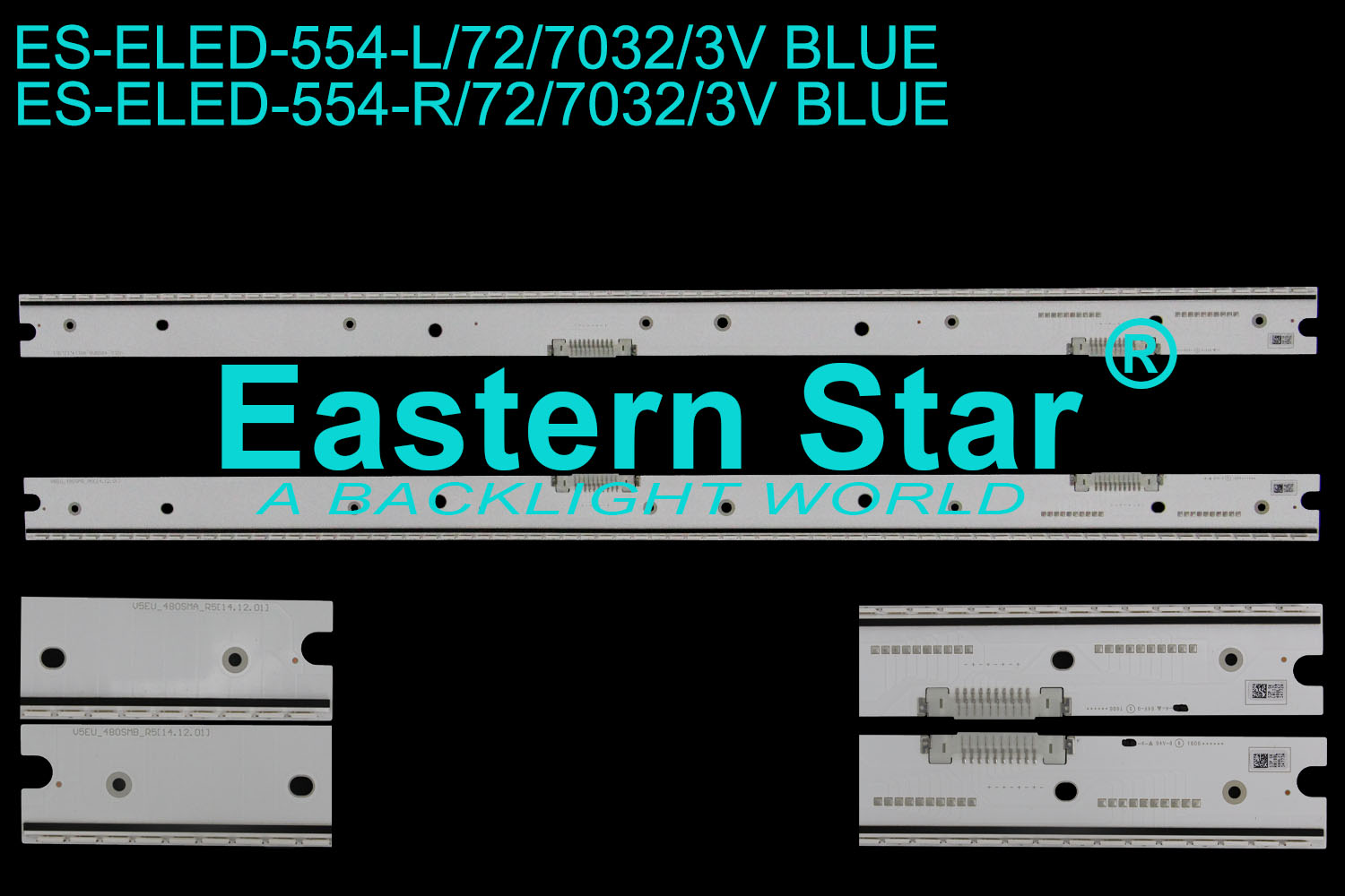 ES-ELED-554 ELED/EDGE TV backlight use for 48'' Samsung UN48JS8500FXZA  V5EU_480SMA_R5[14.12.01]  BN96-34772A  S_5N9_48_SFL_L72_V1.1_141126 V5EU_480SMB_R5[14.12.01]   BN96-34773A  S_5N9_48_SFL_R72_V1.1_141126 LED STRIPS(2)