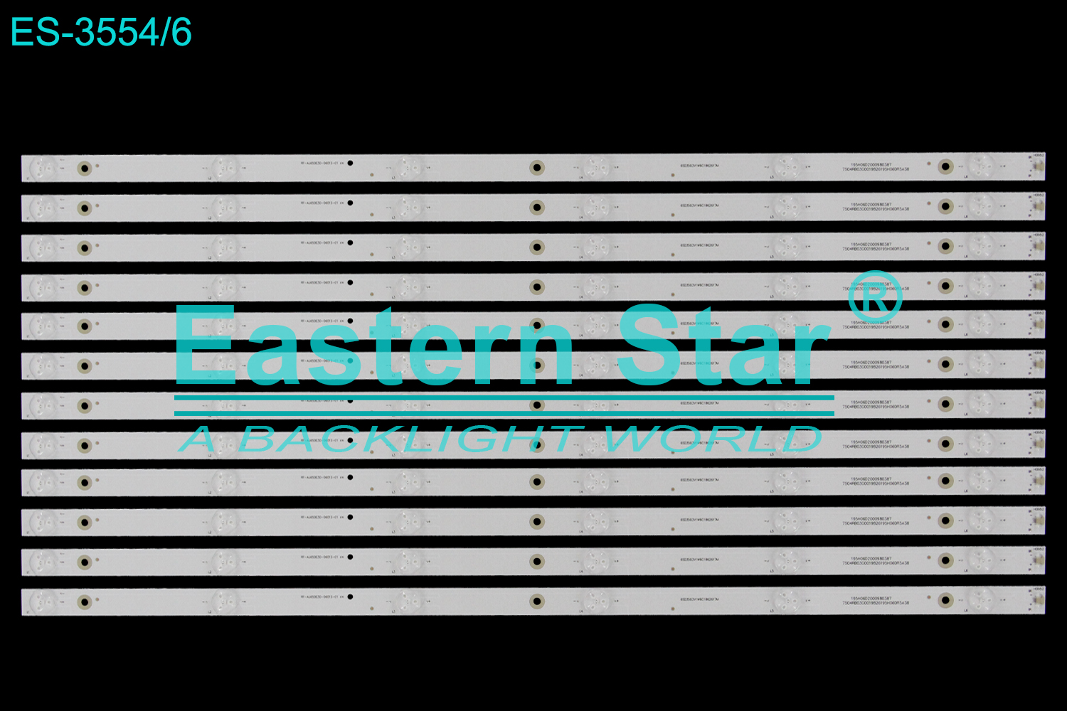 ES-3554 LED TV Backlight use for 65" SHARP LC-65CUG8052E RF-AJ650E30-0601S-01 A4 65D3503V1W6C1B62617M 195H06D2000980387 7504RB03G0019826195H06DR5A38  LED STRIP(12)