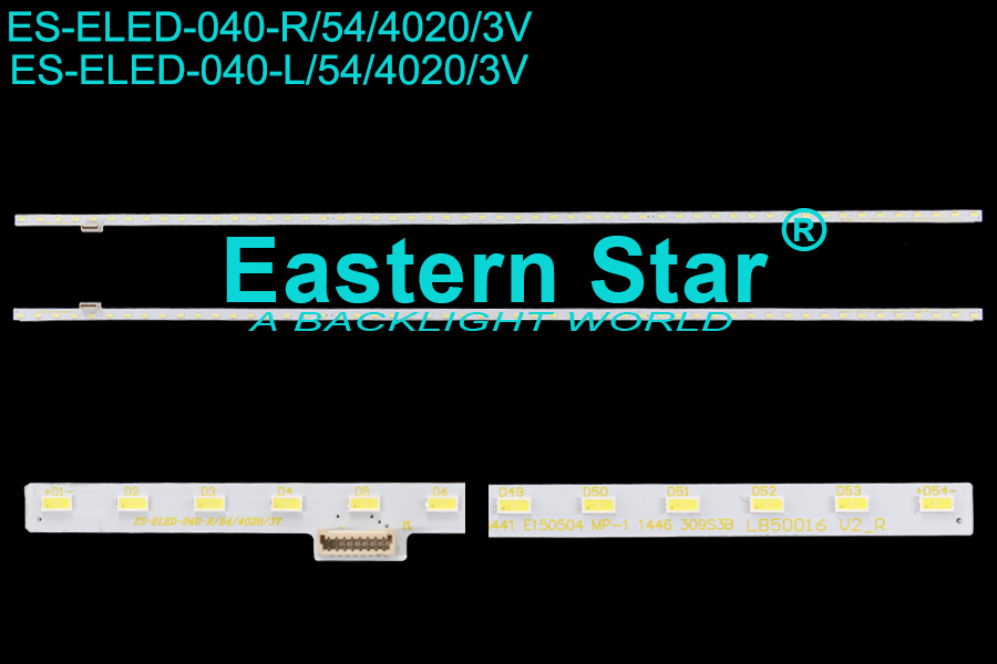ES-ELED-040 ELED/EDGE TV backlight use for Sony 50'' R+L 54+54LEDs LB50016 V3_R/L led backlight strips KDL-50W805B (/）