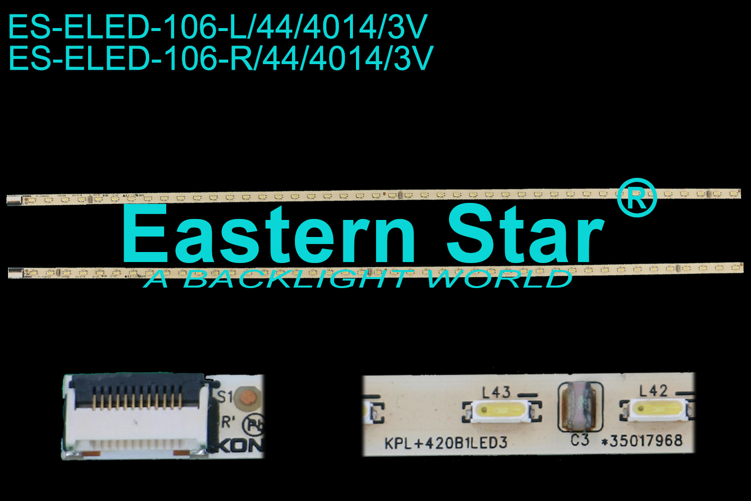 ES-ELED-106 ELED/EDGE TV backlight use for Konka 42'' 44LEDs R/L: KPL+420B1LED3 35017966/8