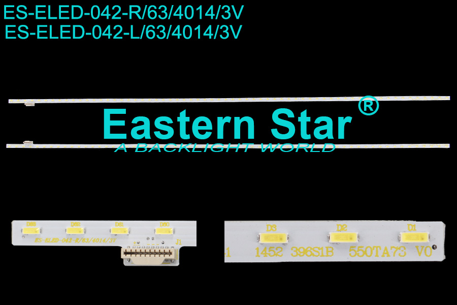 ES-ELED-042 ELED/EDGE TV backlight use for Sony 55'' R+L 63+63LEDs 550TA72/3 V0  395/6S1B led backlight strips  KDL-55W805C
