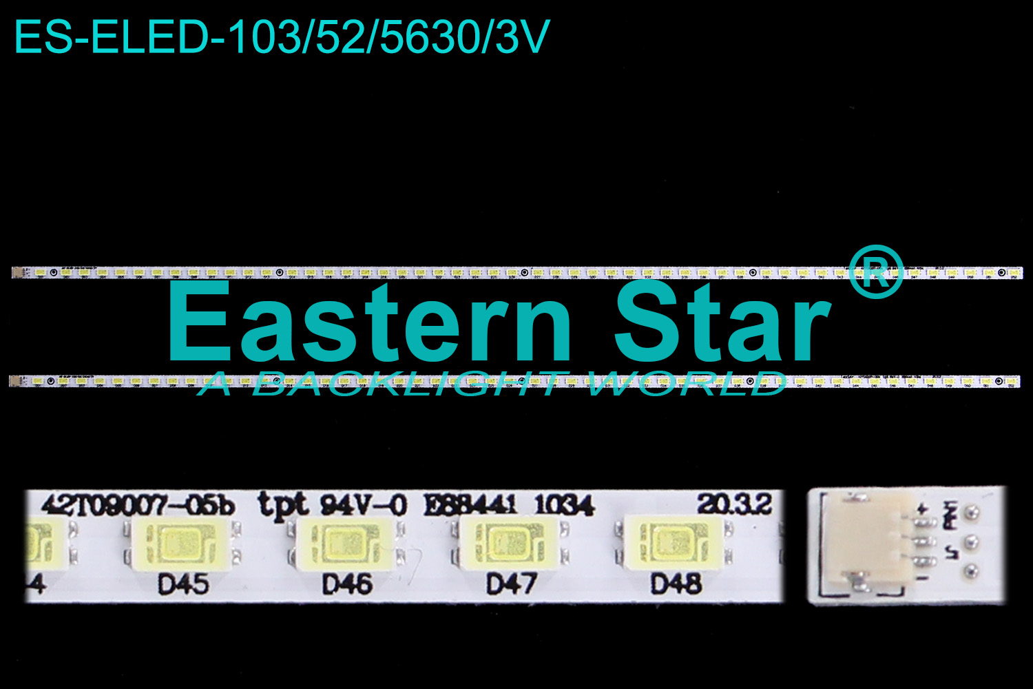 ES-ELED-103 ELED/EDGE TV backlight use for Lg/Hisense/Changhong 42'' 52LEDs Lextar 42T09-05b led strips(2/4)
