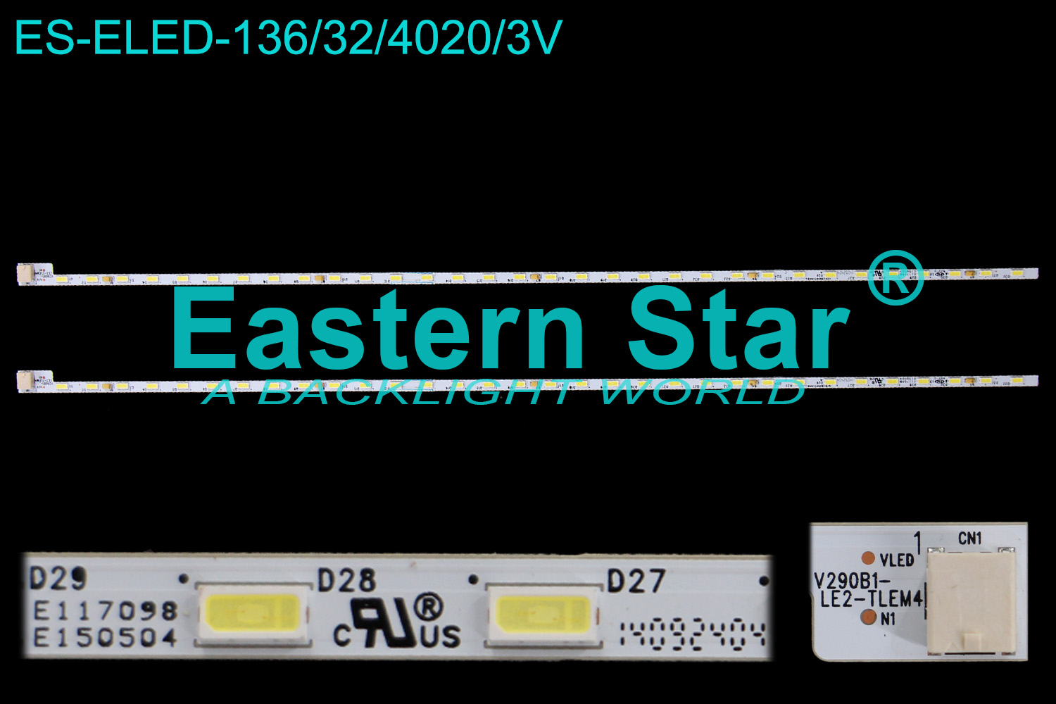 ES-ELED-136 ELED/EDGE TV backlight use for Lg 29'' 32LEDs V290B1-LE2-TLEM4 LED STRIPS(1)