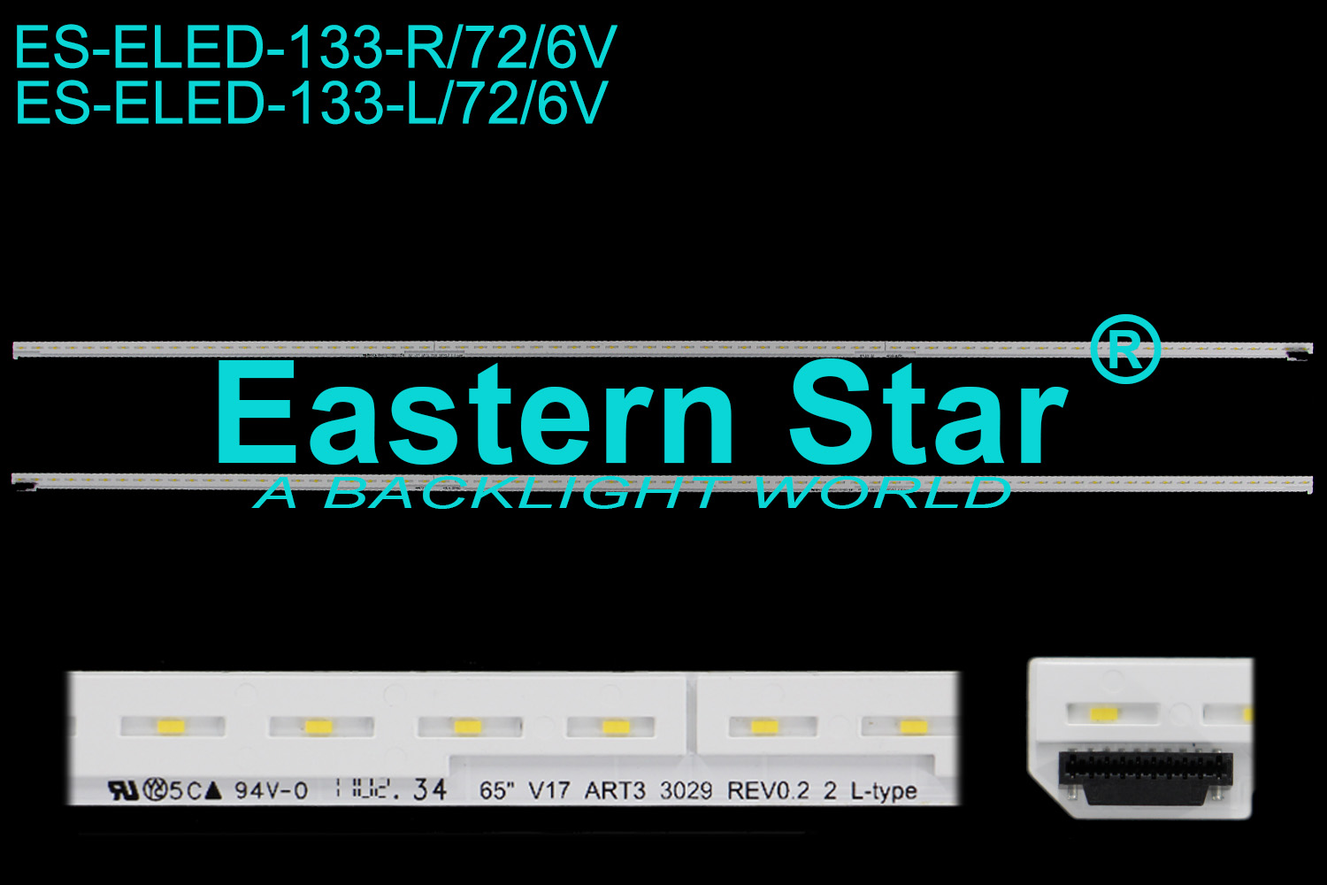 ES-ELED-133 ELED/EDGE TV backlight use for Lg 65'' 72LEDs 65”V17 ART3 3029 REV0.2 2-L/R-type led stripd(2)