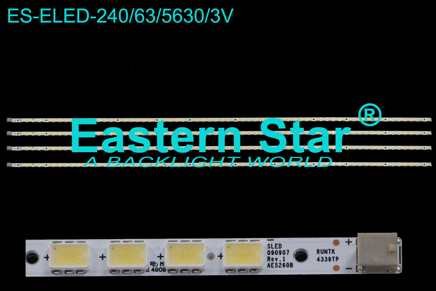 ES-ELED-240 ELED/EDGE TV backlight 52'' 63LEDs use for Sony SLED 090907 Rev.1 AE5260B RUNTK 4339TP LED STRIPS(4)