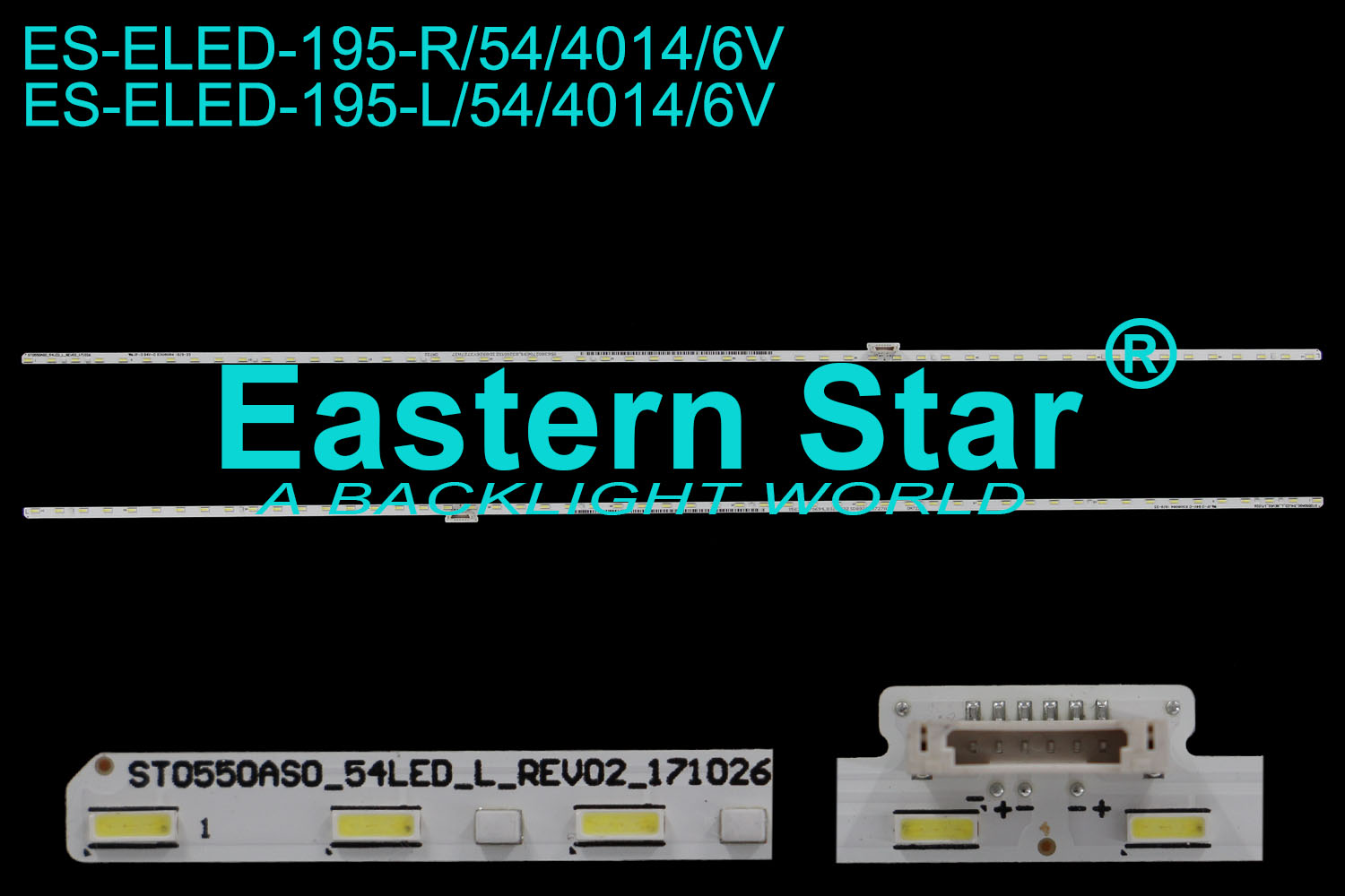 ES-ELED-195 ELED/EDGE TV backlight use for Sony 55'' KDL-55X8655F ST0550AS0_54LED_R/L_REV02（2）