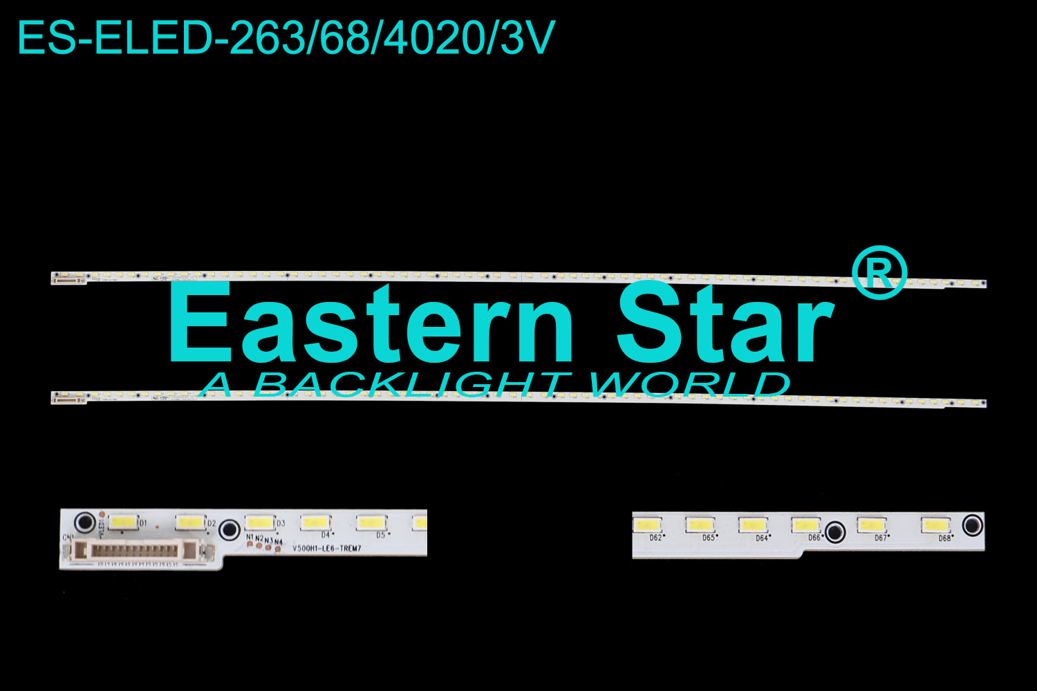 ES-ELED-263 ELED/EDGE TV backlight use for Konka 50" 68LEDs backlight strips V500H1-LE6-TREM7 KONKA LED50M5580/6180AF LED STRIPS(1)