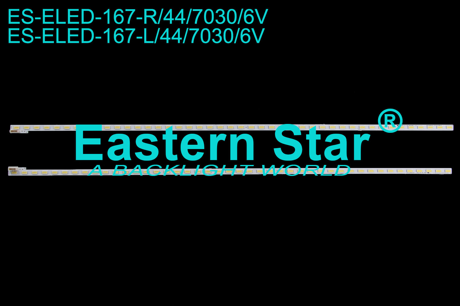 ES-ELED-167 ELED/EDGE TV backlight 46'' 44LEDs SLED 2012SLS46 7030 44 L/R REV1.2 LED STRIPS(2)