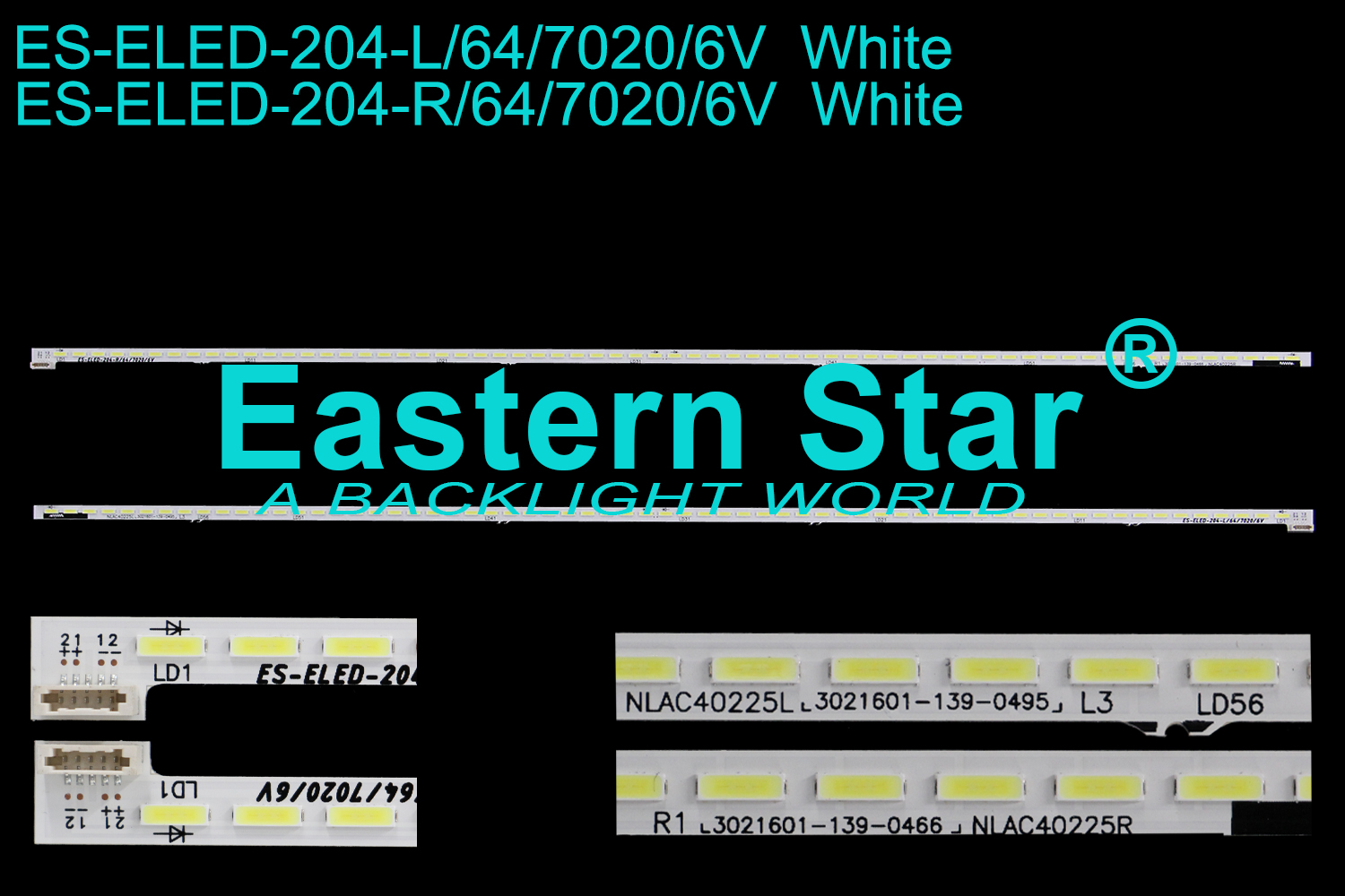 ES-ELED-204 ELED/EDGE TV backlight use for 55'' Sony L:NLAC40225L 3021601-139-0495 R:NLAC40225R 3021601-139-0466  LED STRIPS(2）