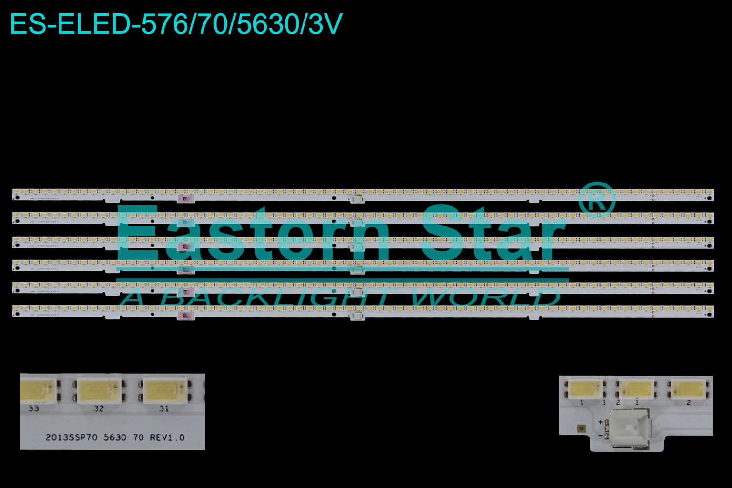 ES-ELED-576 ELED/EDGE TV backlight use for 70'' Sharp LC-70LE857U/LC-70C7500U  SAMSUNG 2013SSP70 5630 70 REV1.0 LED STRIPS(6)