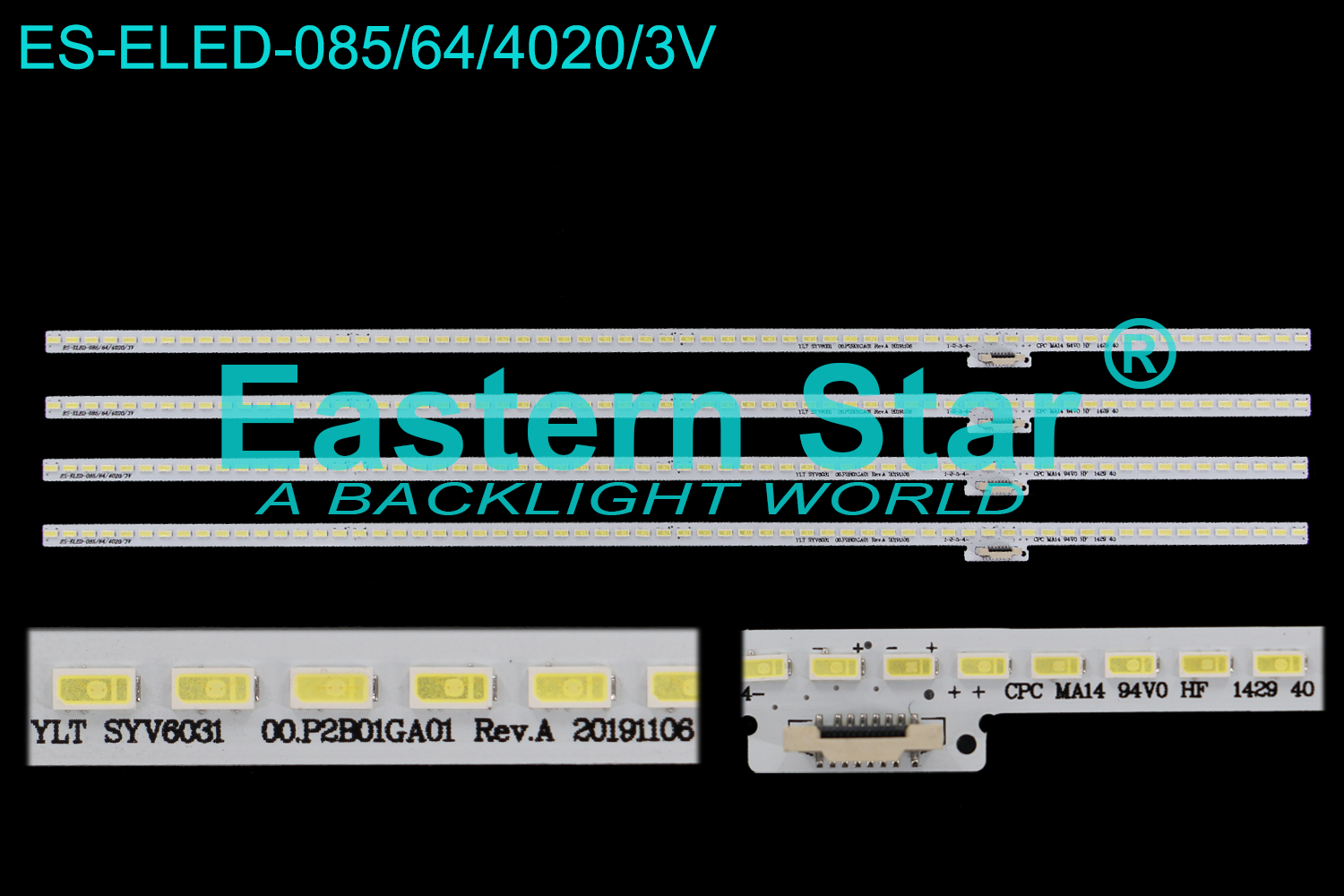 ES-ELED-085 ELED/EDGE TV Backlight use for Sony 60" Sony KDL-60W850B YLT SYV6031 00.P2B01GA01 Rev.A 20131014 (4)