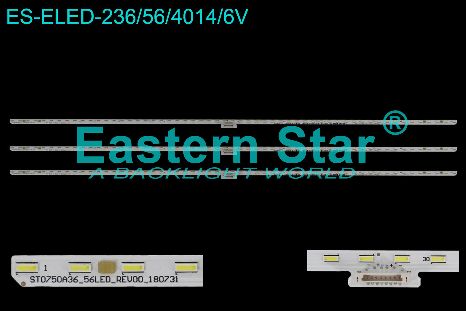 ES-ELED-236 ELED/EGDE TV Backlight 75" Sony XBR-75X850F/XBR-75X900F,XBR-75X850E STO750A22_56LED_REV03_180620 (3)
