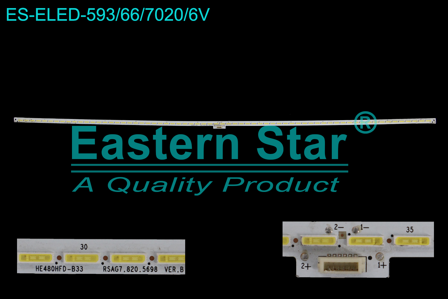 ES-ELED-593 ELED/EDGE TV backlight use for 48'' Hisense LED48L288  HE480HFD-B33  RSAG7.820.5698  VER.B LED STRIPS(1)