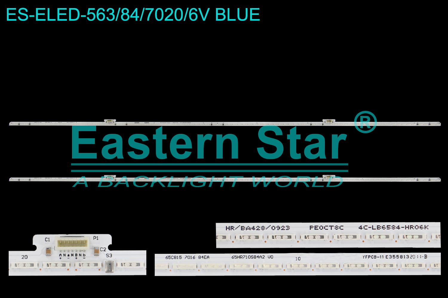 ES-ELED-563 ELED/EDGE TV backlight use for 65'' Tcl 65C815  7016 84EA  65HR710S84A2 V0  4C-LB6584-HR06K LED STRIPS(2)