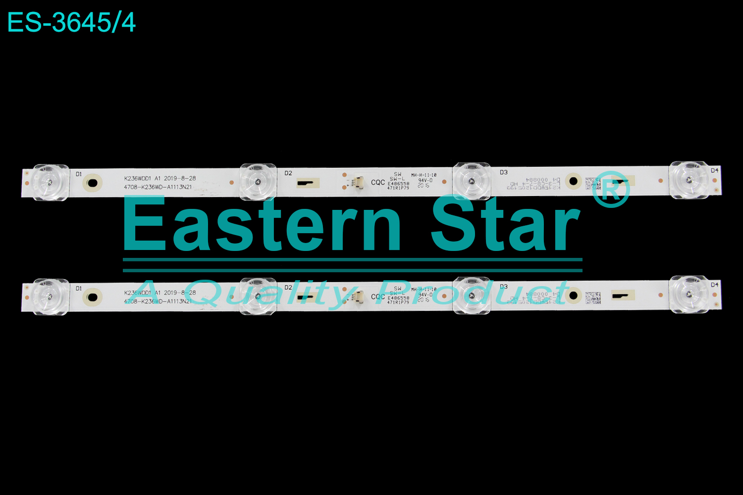 ES-3645 LED TV Backlight use for 24" Atvio/Manta /Blaupunkt AT-24EA20PL K236WDD1 A1 2019-8-28  4708-K236WD-A1113N21  4708-K236WD-A4113N01 LED STRIP(2)