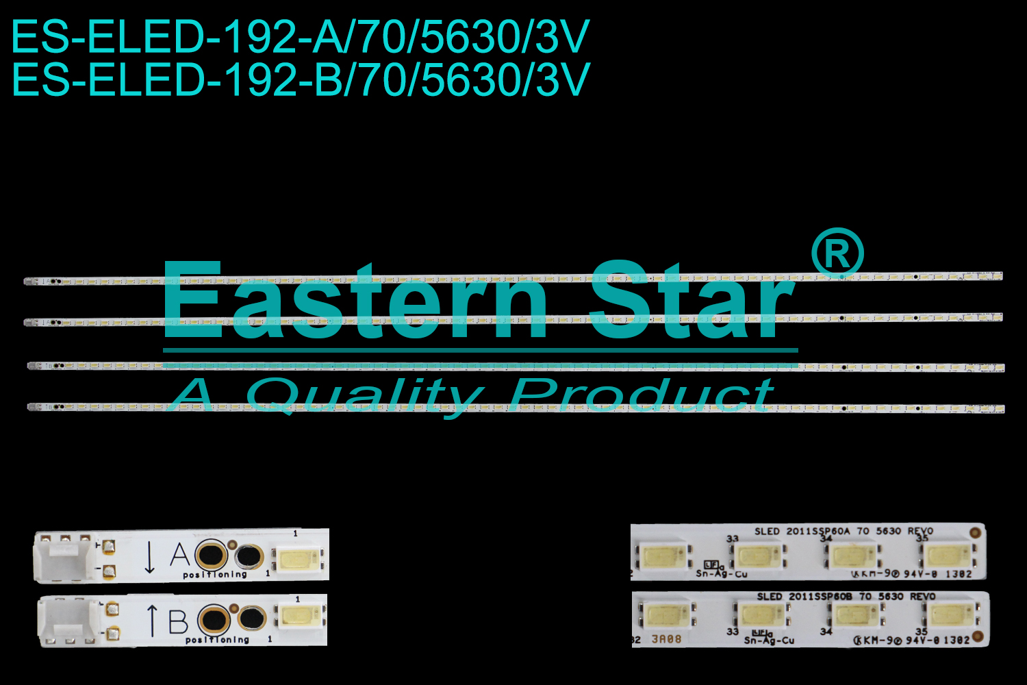 ES-ELED-192 ELED/EDGE TV backlight use for 60'' Sharp LCD-60LX840A SLED 2011SSP60A/B 70 5630 REV0 200515 LED STRIPS(4)