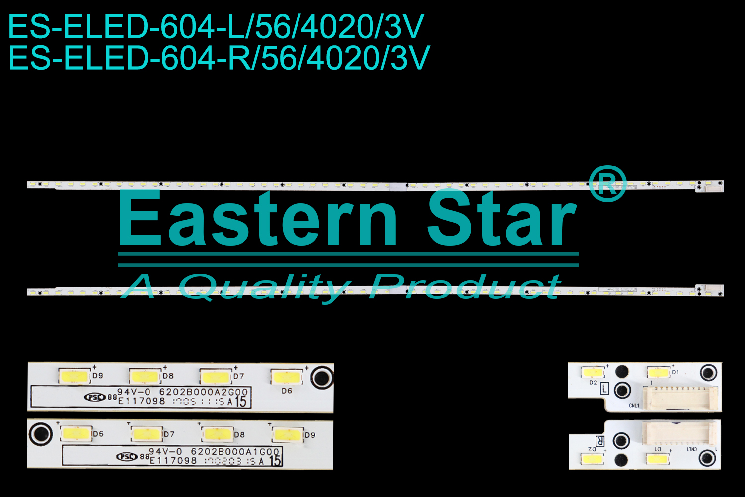 ES-ELED-604 ELED/EDGE TV backlight use for 50'' Sharp  6202B000A1G00   6202B000A2G00 LED STRIPS(2)
