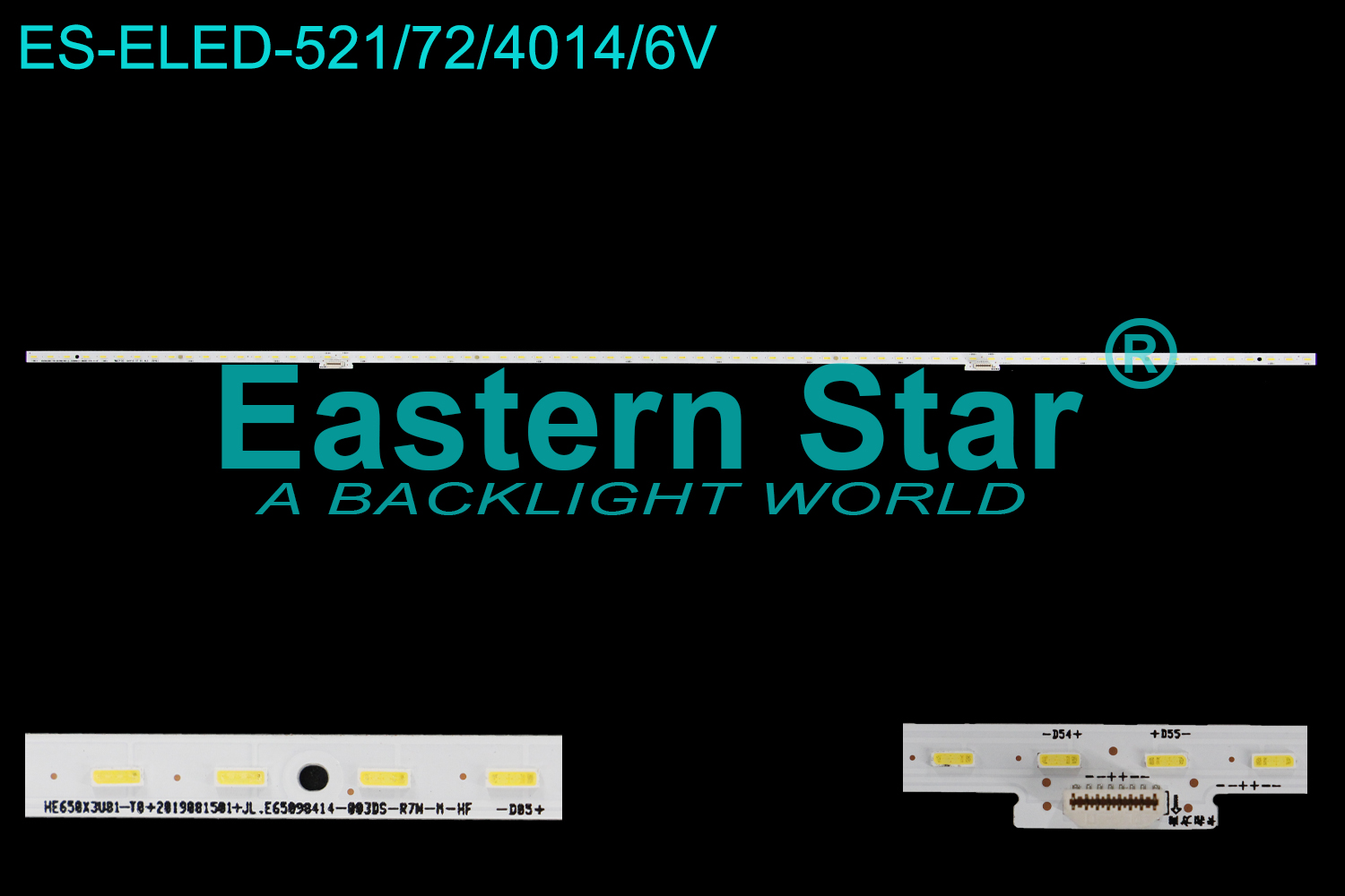 ES-ELED-521 ELED/EDGE TV backlight use for 65'' Hisense 65E4F HE650X3U81-T0-2019081501+JL.E65098414-003DS-R7M-M-HF 1236633 HE65D0Z57999 GG-AG6 84G8BC58+84G8BC58 LED STRIPS(/)