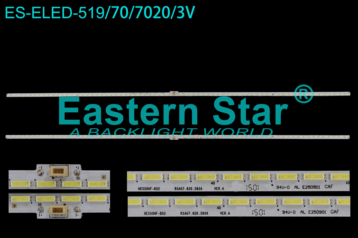 ES-ELED-519 ELED/EDGE TV backlight use for 55'' Hisense LED55K370 HE550HF-B52  RSAG7.820.5856  VER.A LED STRIPS(2)