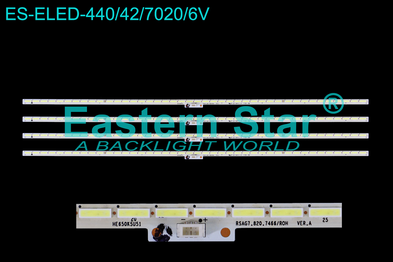 ES-ELED-440 ELED/EDGE TV backlight use for 65'' Hisense 65H8C RSAG7.820.7466/ROH HE650K5U51 LED STRIPS(4）