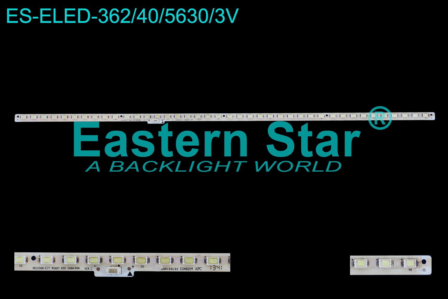 ES-ELED-362 ELED/EDGE TV backlight use for 32'' Hisense LHD32K366 HE315GH-E77  RSAG7.820.5494\ROH  VER.C LED STRIPS(1)